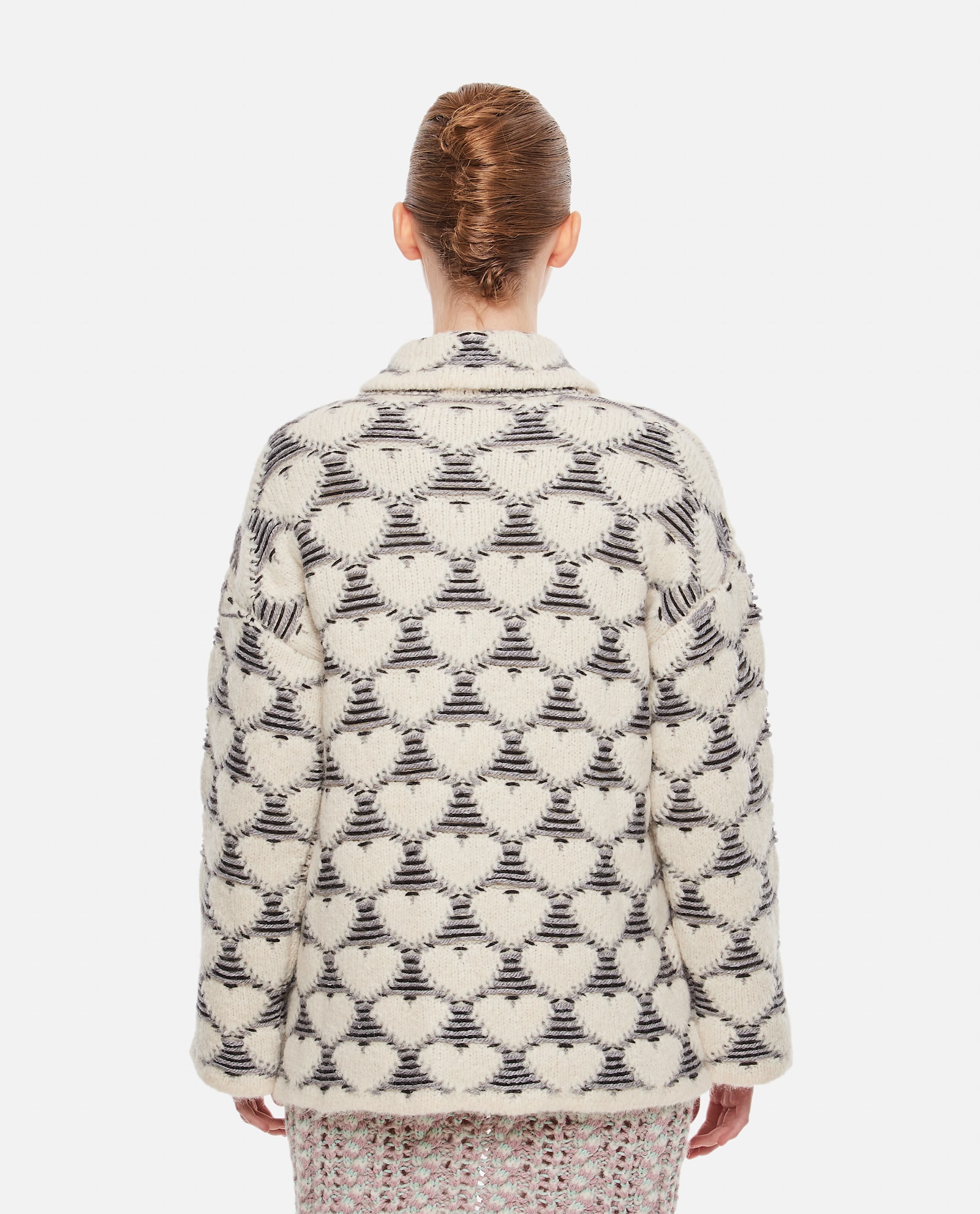 Marco Rambaldi Floating Heart Knitted Jacket In Multi