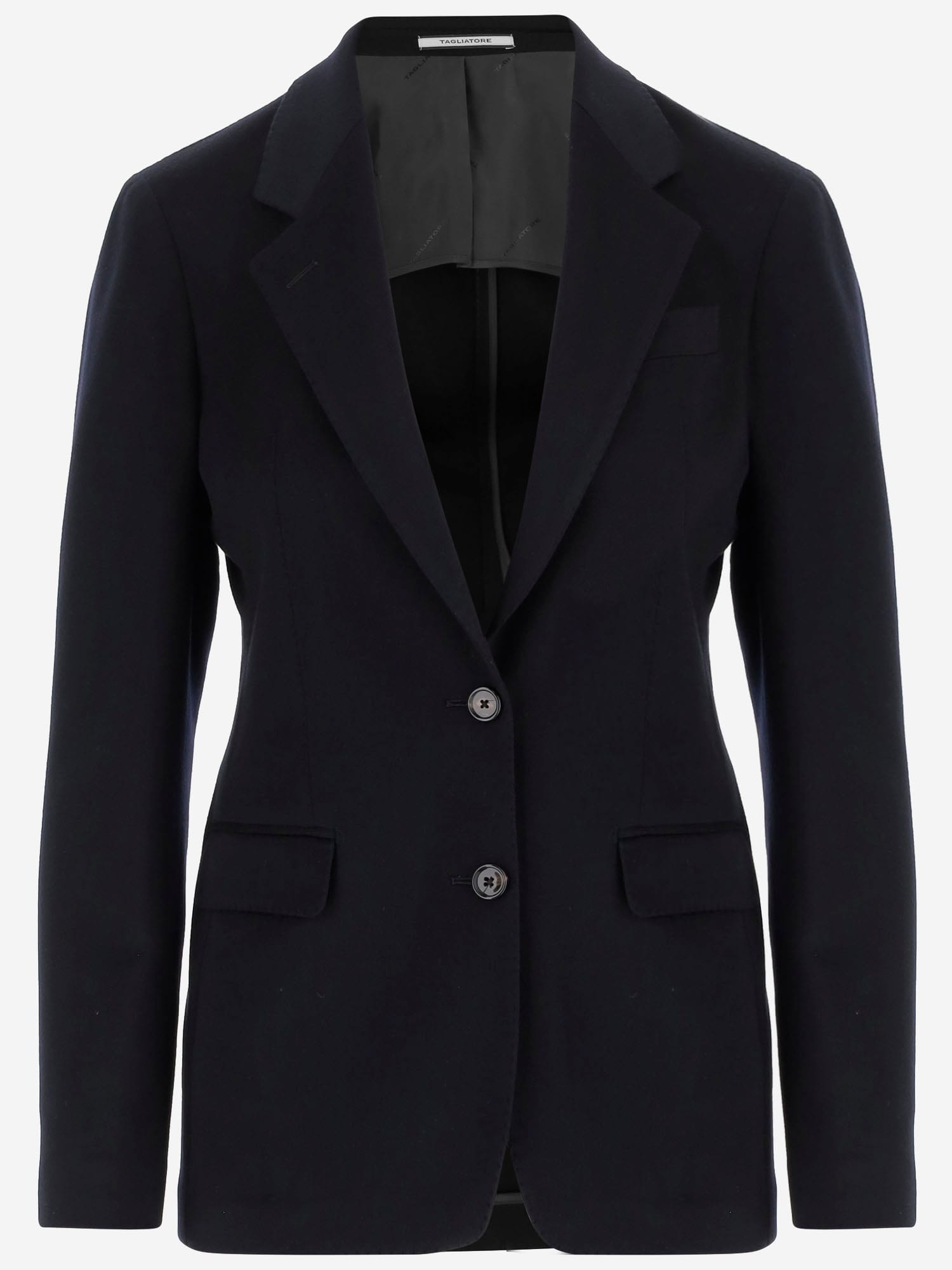 Tagliatore Women Black Single-breasted Blazer, Xl Luxury Blazers For Women Darveys In Black