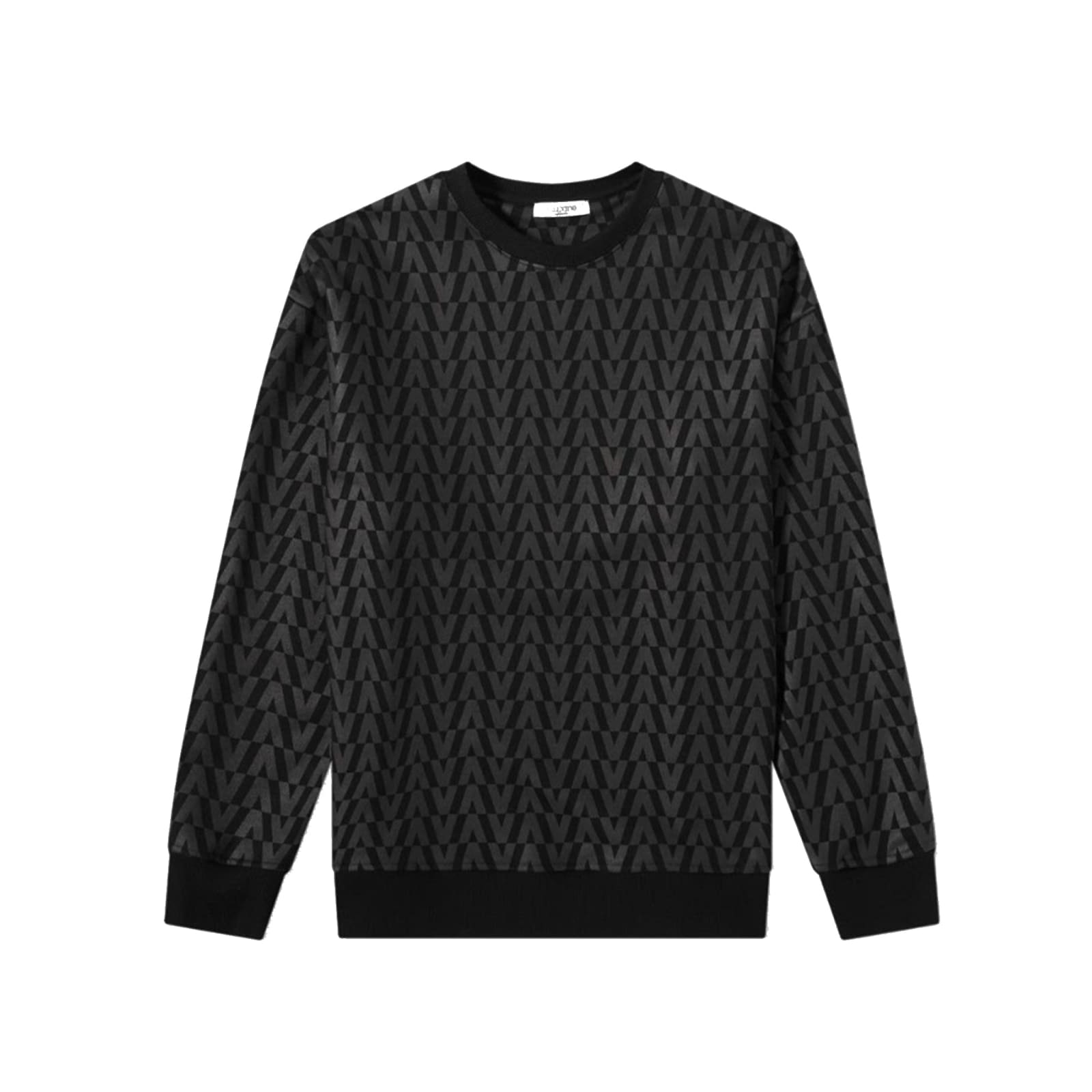Shop Valentino Logo Sweartshirt In Black