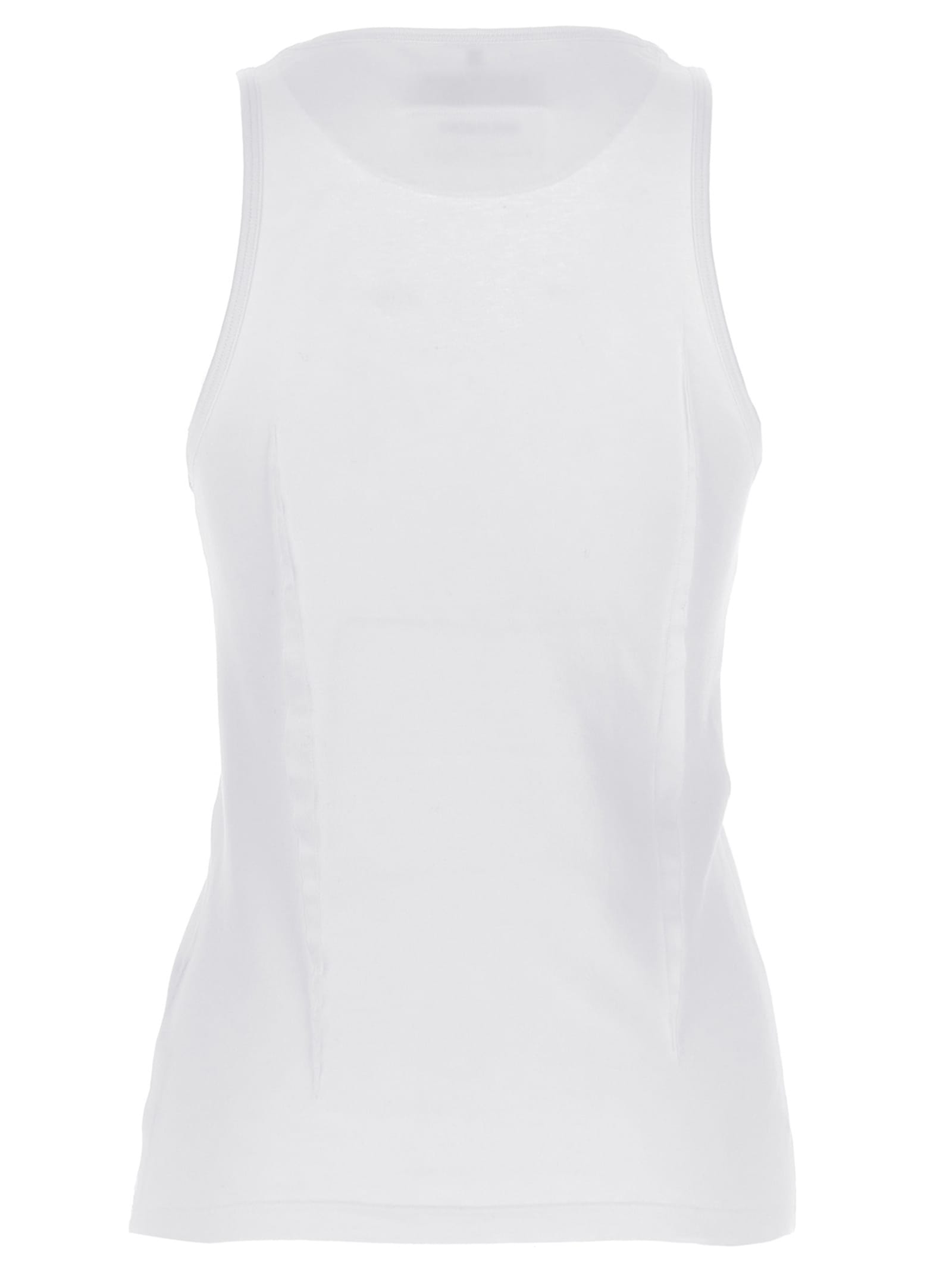 Mm6 Maison Margiela Tank Top Ruffles Tops White In White