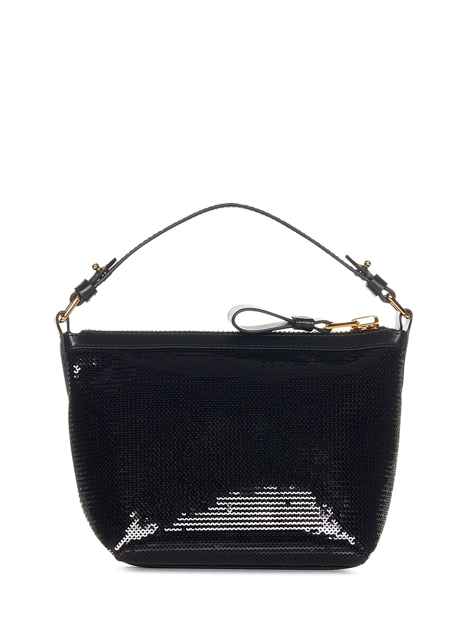Shop Tom Ford Label Small Handbag In Black