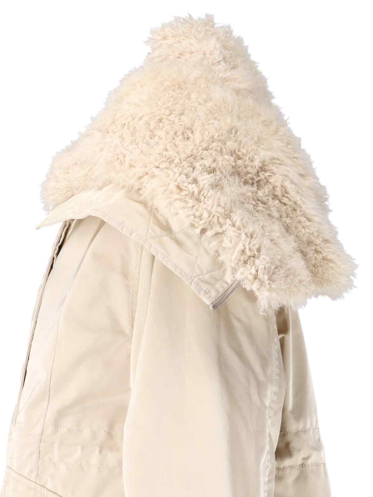 Ermanno Scervino Casual Jacket With Hood And Pockets In Neutral