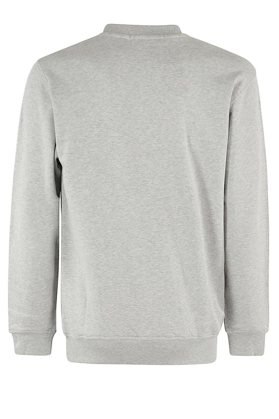 Shop Comme Des Garçons Motif Printed Crewneck Sweatshirt In Top Grey