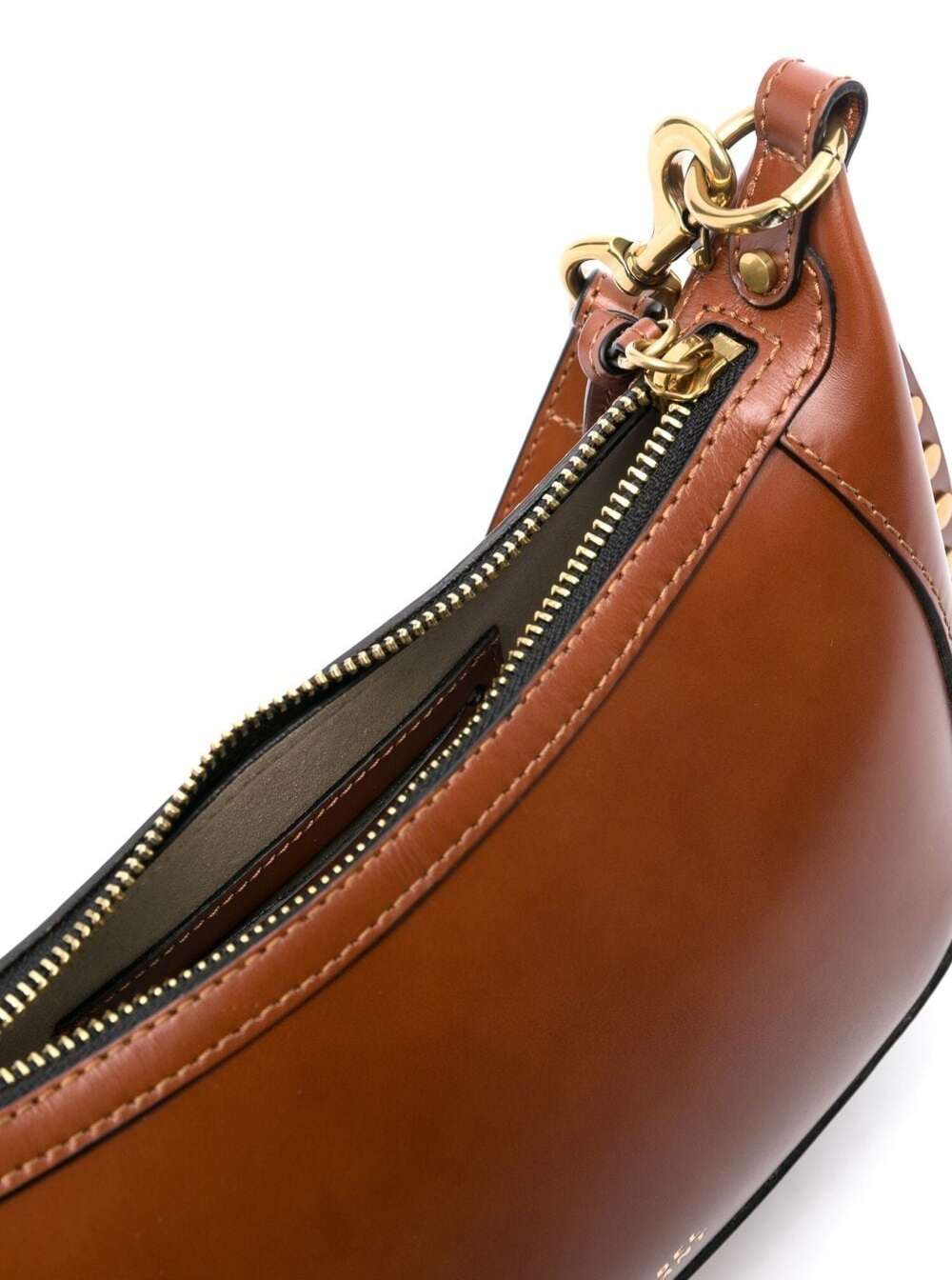 Isabel Marant Oskan Moon Leather Shoulder Bag In Brown