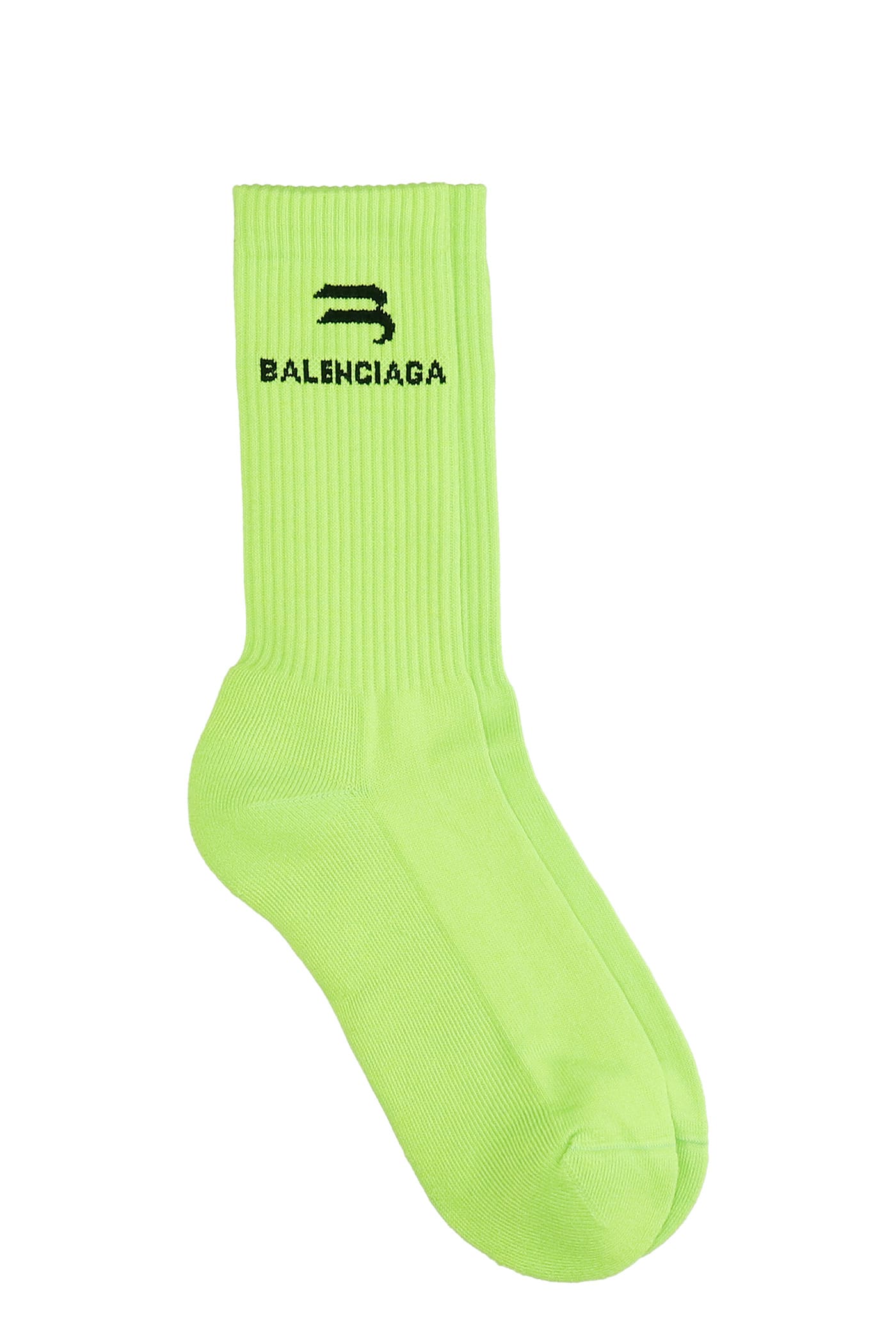 Balenciaga Socks In Green Polyester