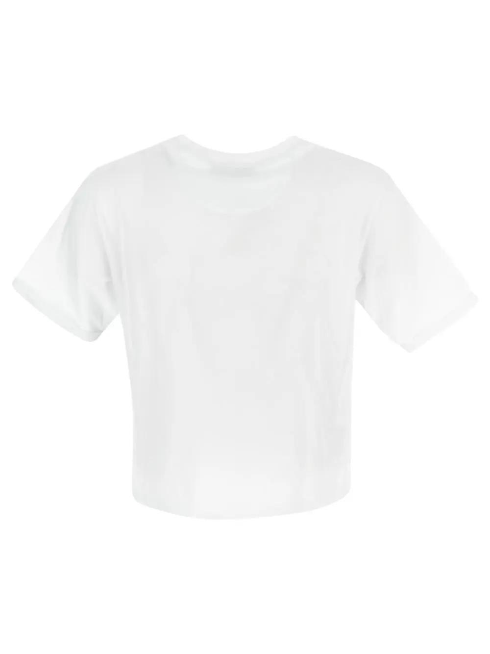 Shop Fendi Cotton T-shirt In Bianco