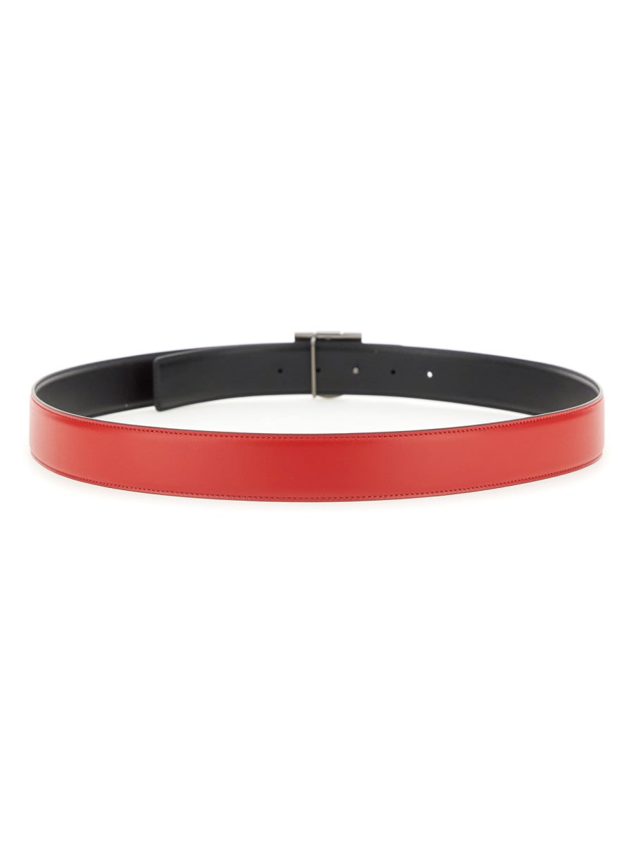 Ferragamo Leather Belt In Black