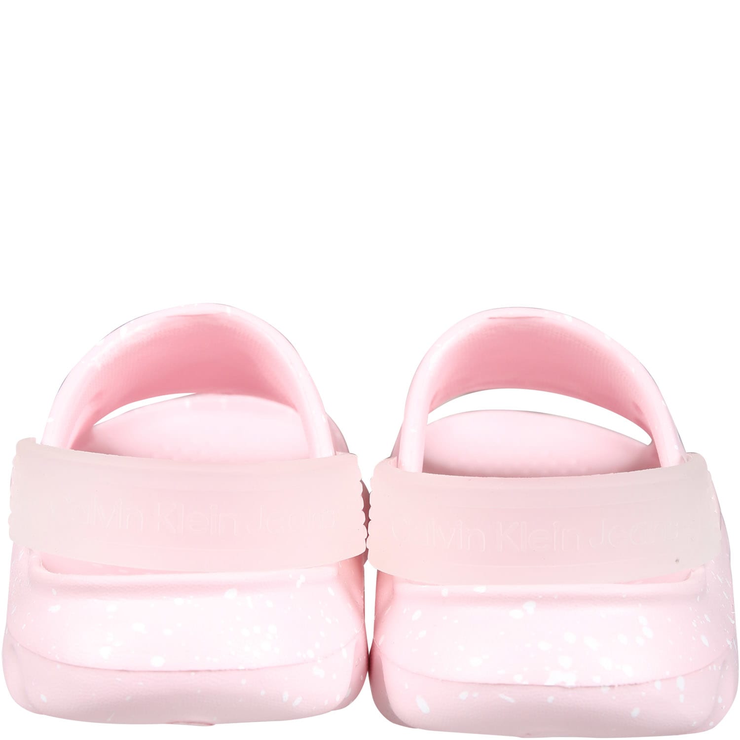 Shop Calvin Klein Pink Sandals For Girl With Logo