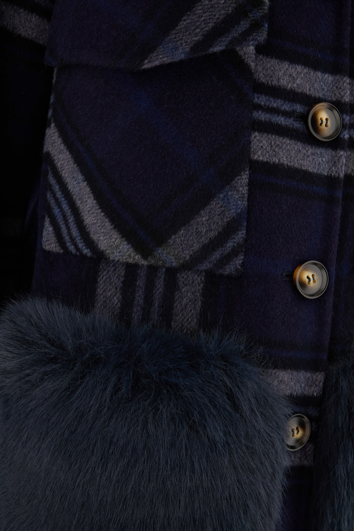 Ava Adore Embroidered Wool And Polyester Coat In Blue