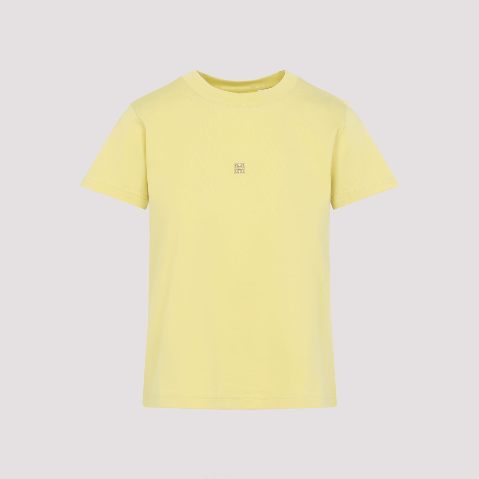 Givenchy Bow Detail Crew Neck T-shirt In Pale Yellow