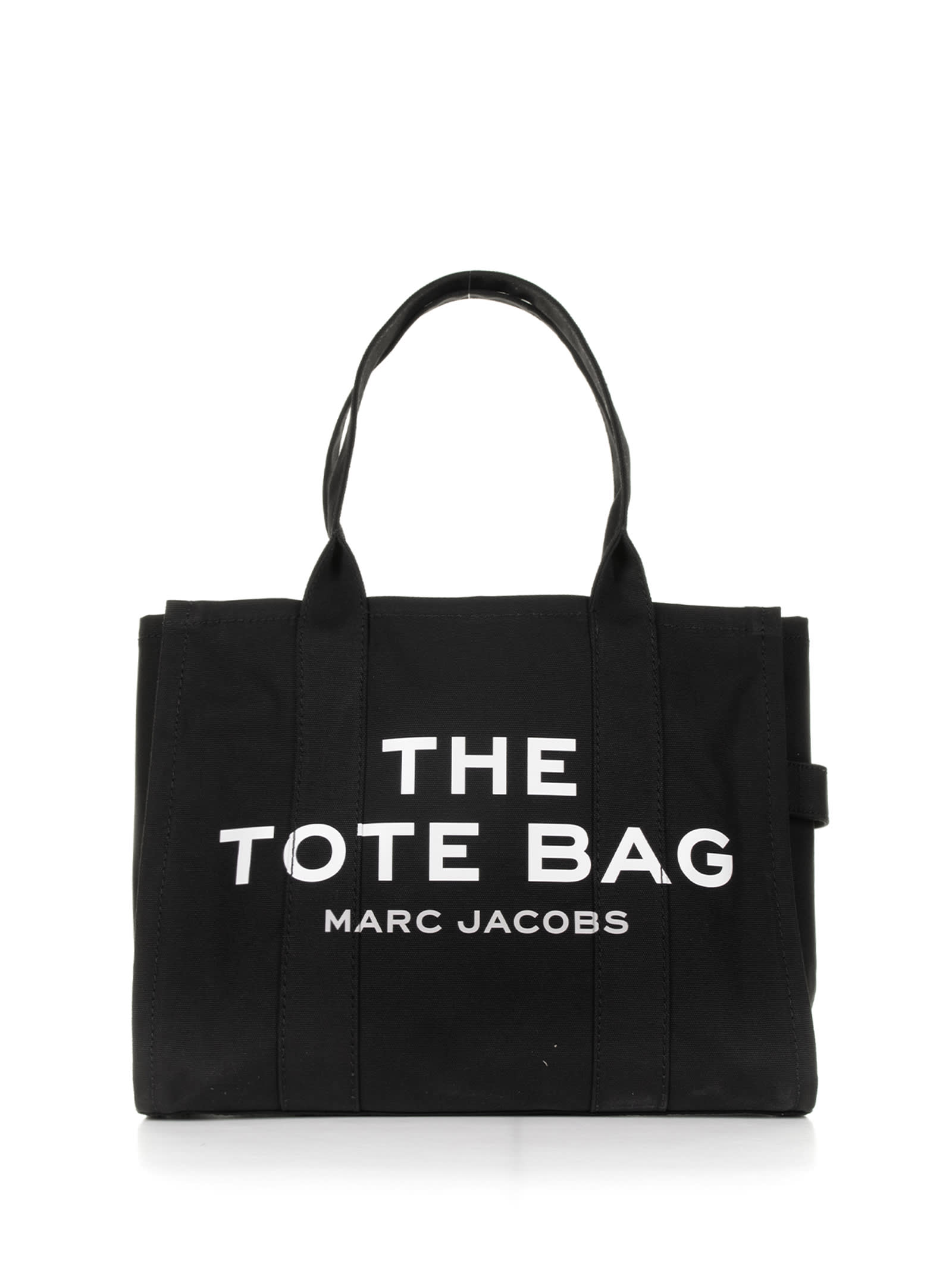 Shop Marc Jacobs Large Black Canvas Tote Bag