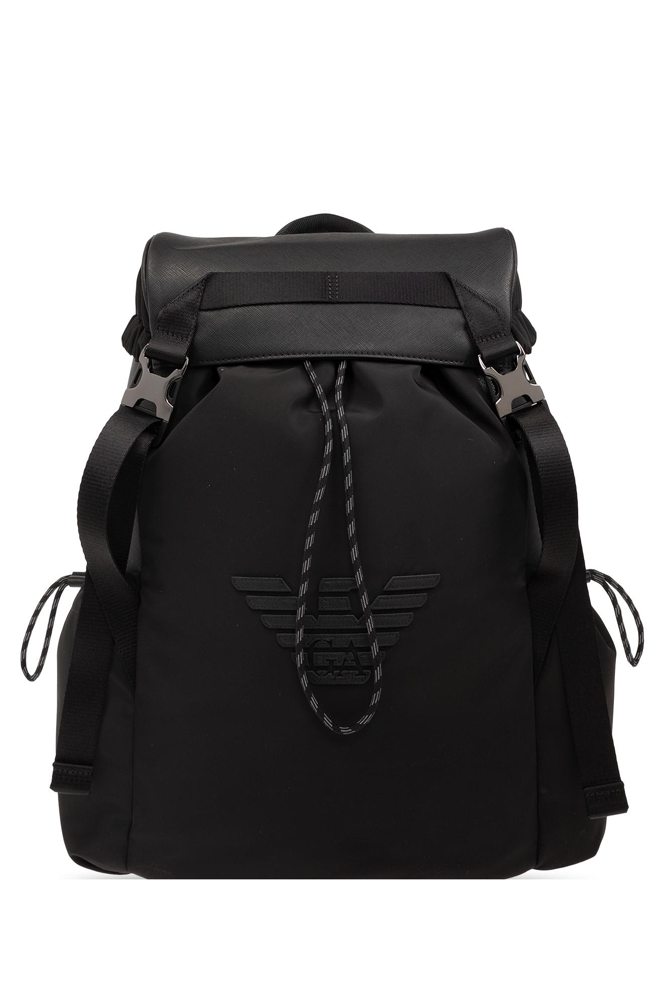 Shop Emporio Armani Backpack With Logo In Black