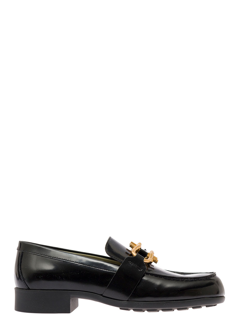 Monsieur Black Loafers With Horsebit In Patent Leather Woman Bottega Veneta