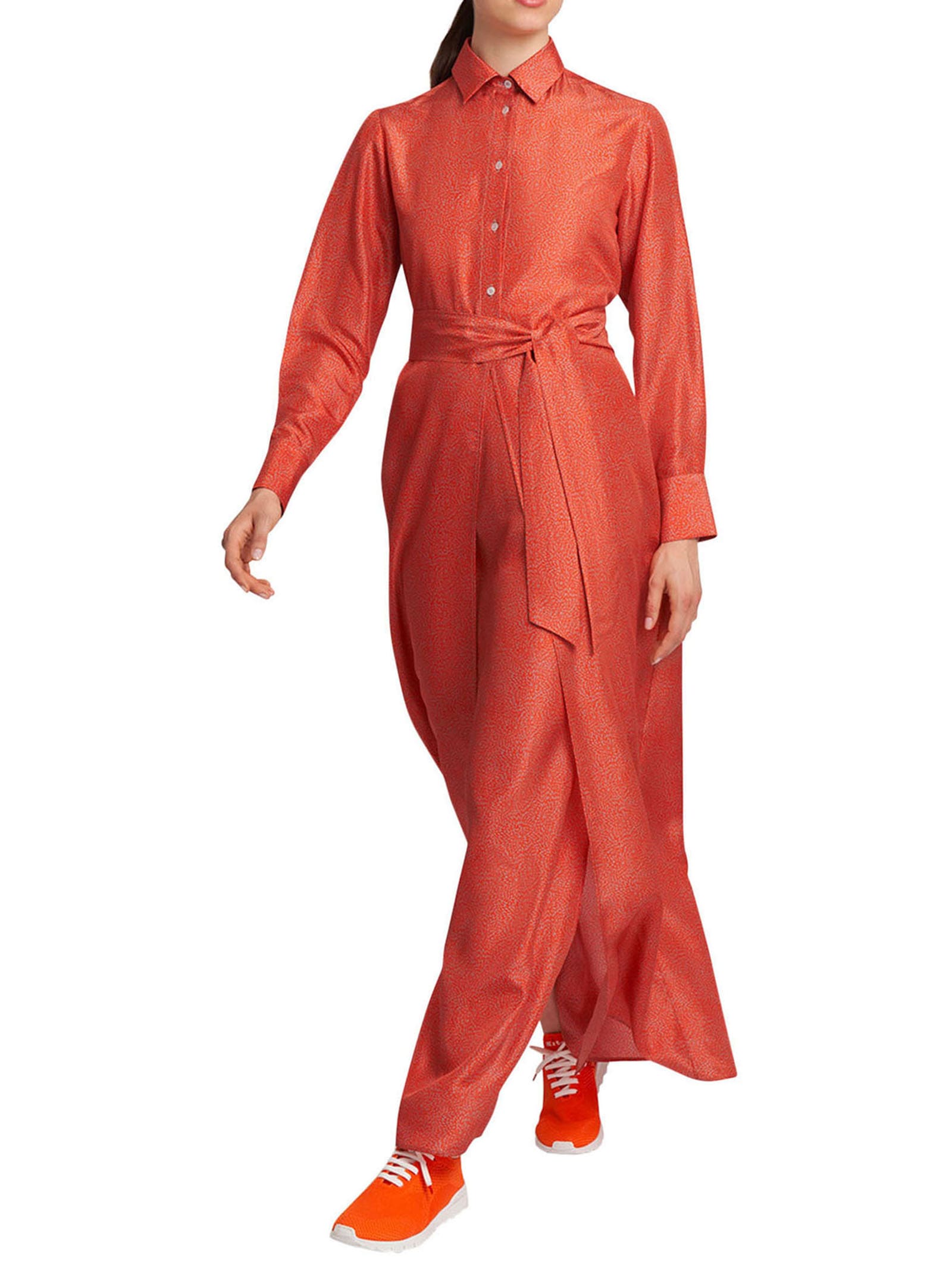 Shop Kiton Dress Silk In Orange