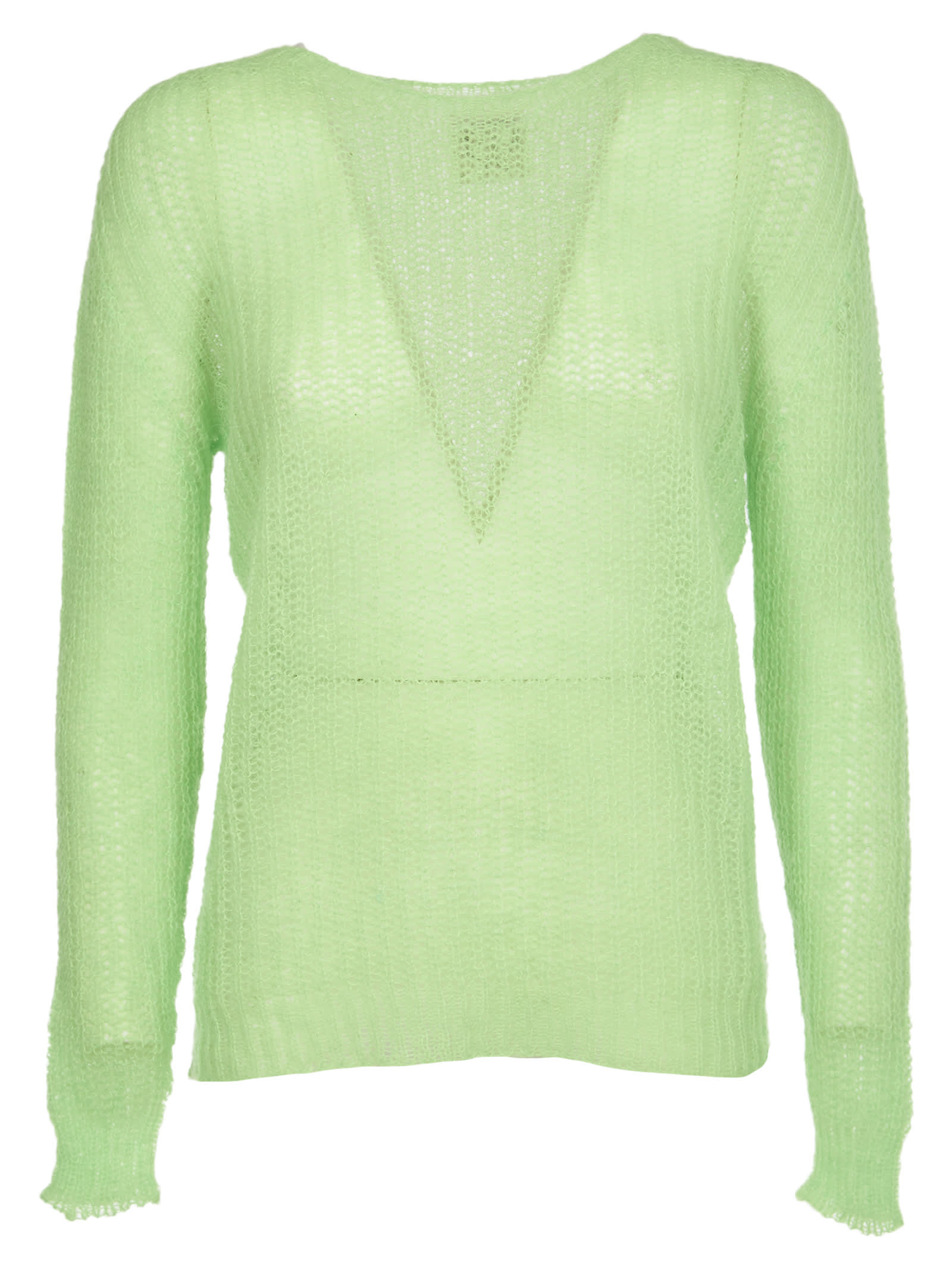 green mohair sweater