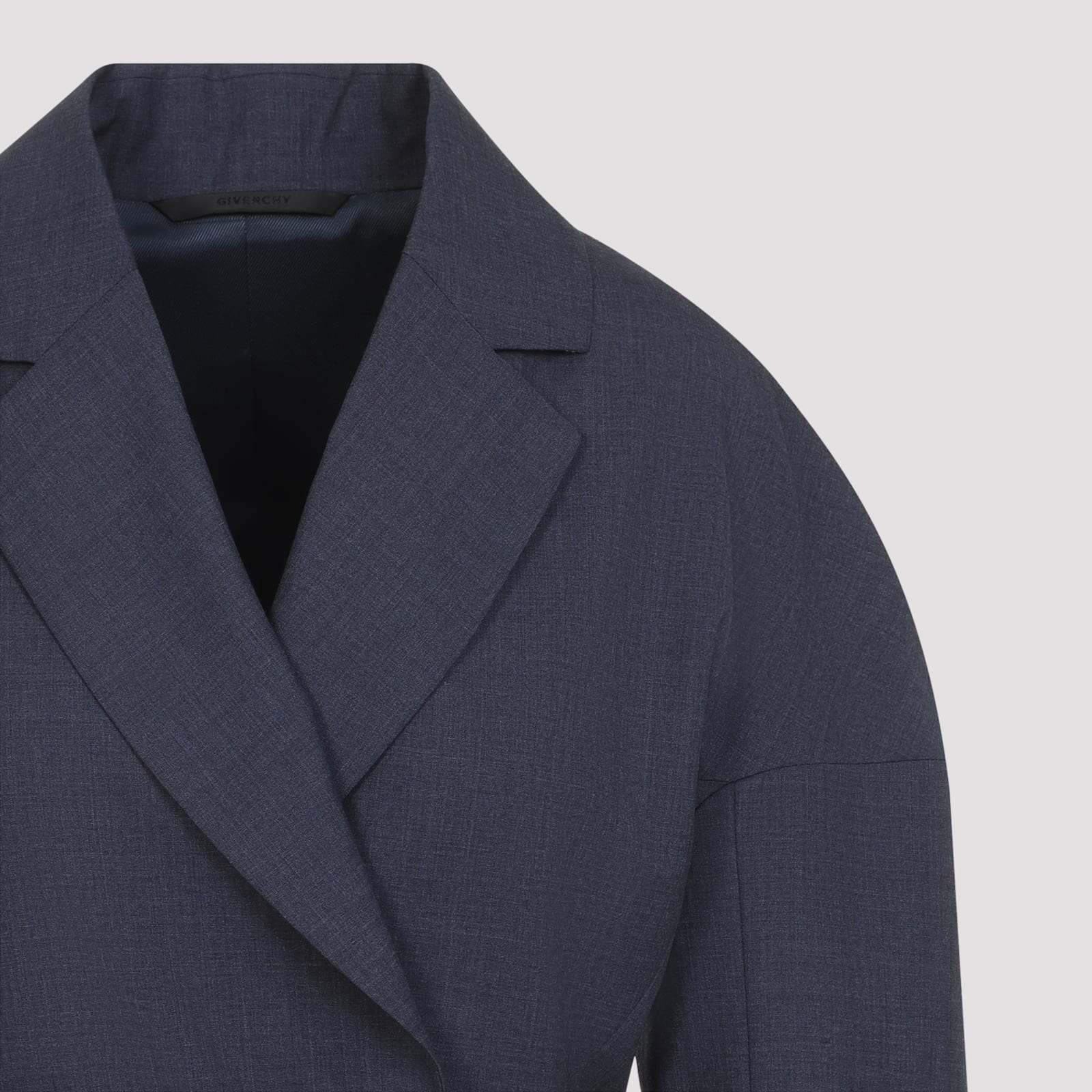 Givenchy Denim Double-breasted Blazer In Denim Blue