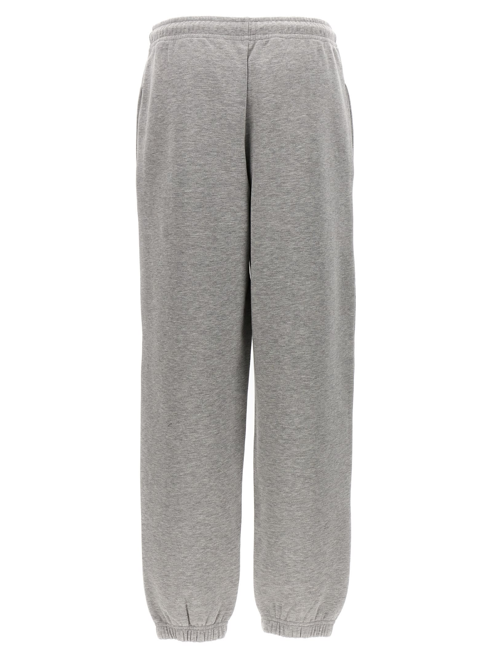 Shop Moncler Lurex Joggers In Gray
