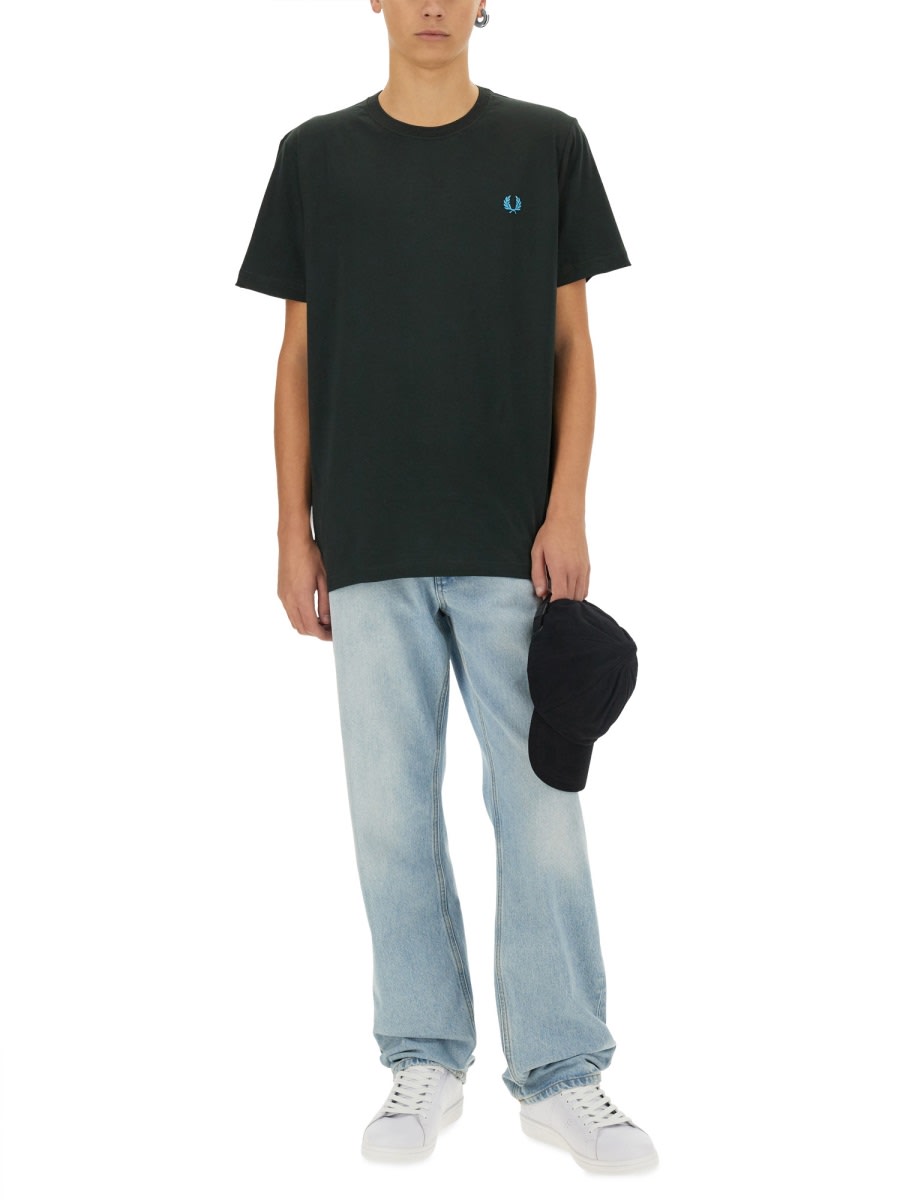 Fred Perry T-shirt With Logo In Green