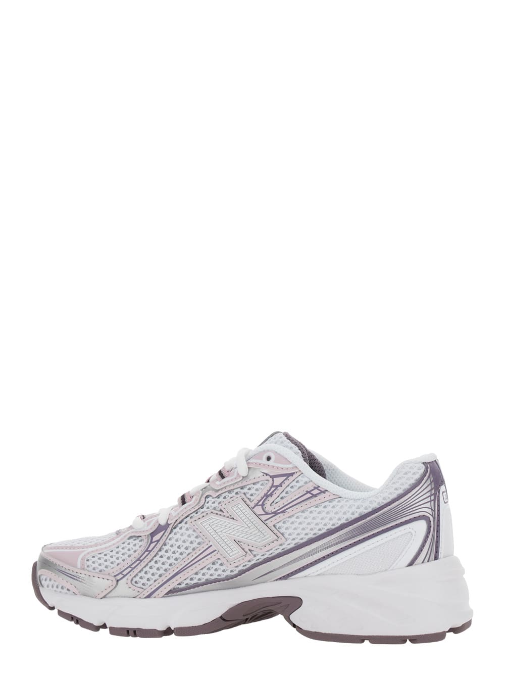 New Balance Pink Low Top Sneakers With Logo Patch On Side And Tongue And Perforated Panels