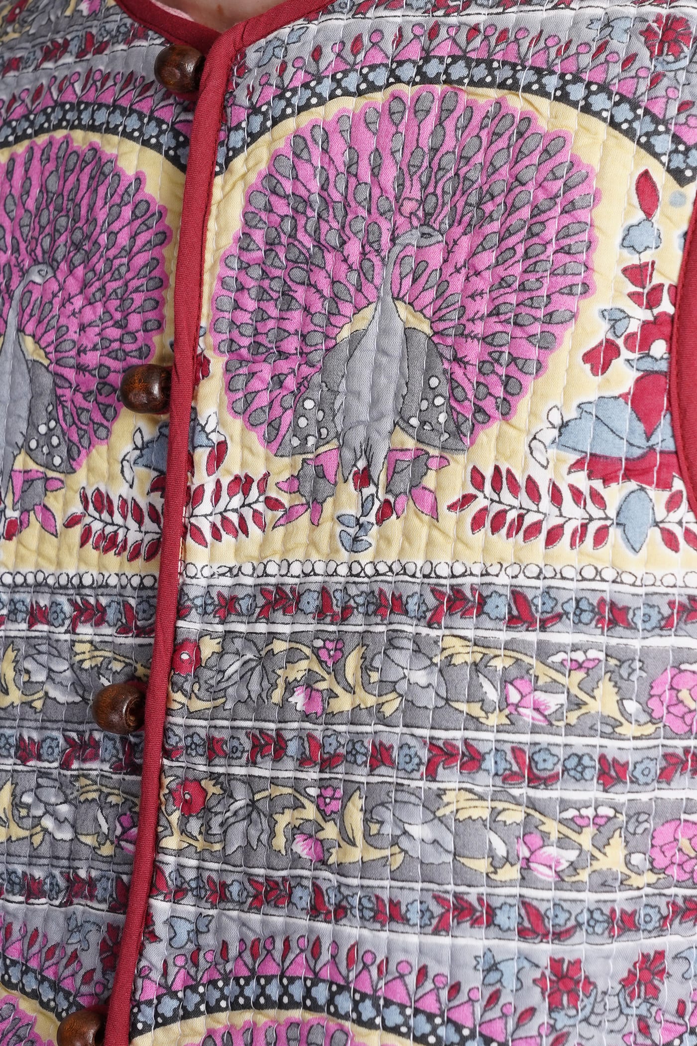 Shop Antik Batik Tala Vest In Multicolor Cotton