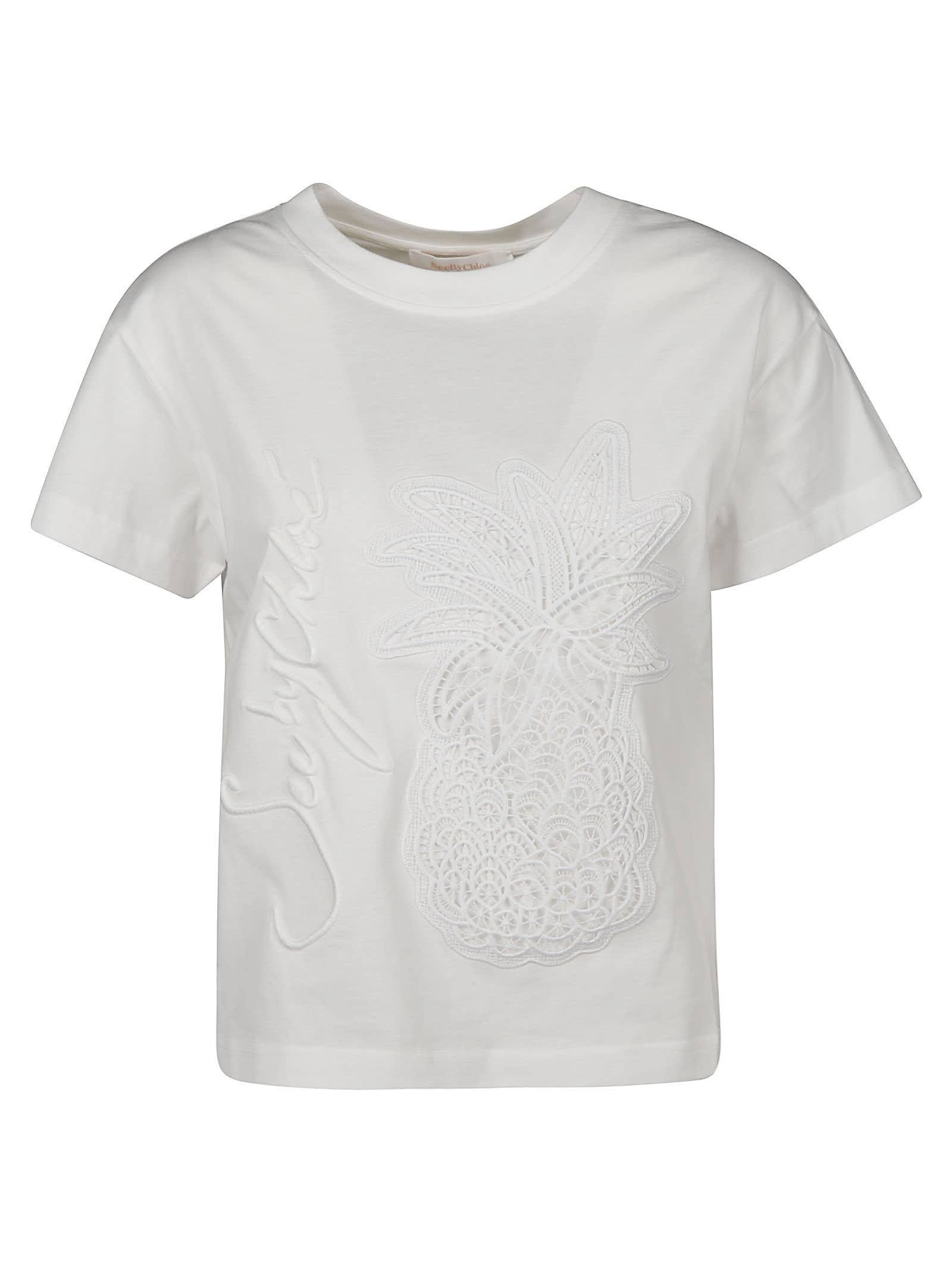 See by Chloé Logo Embroidered T-shirt