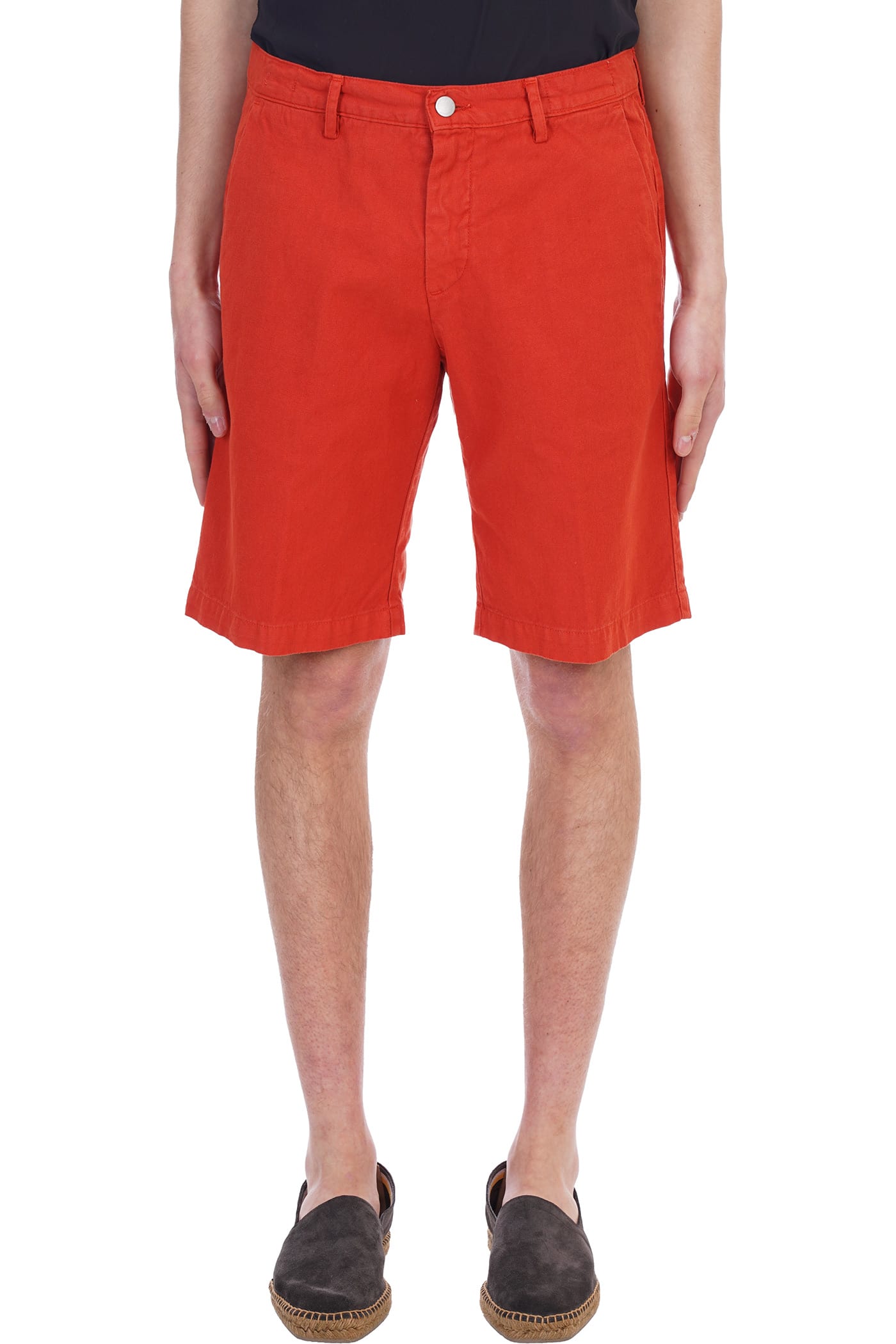 Massimo Alba Vela Shorts In Orange Cotton