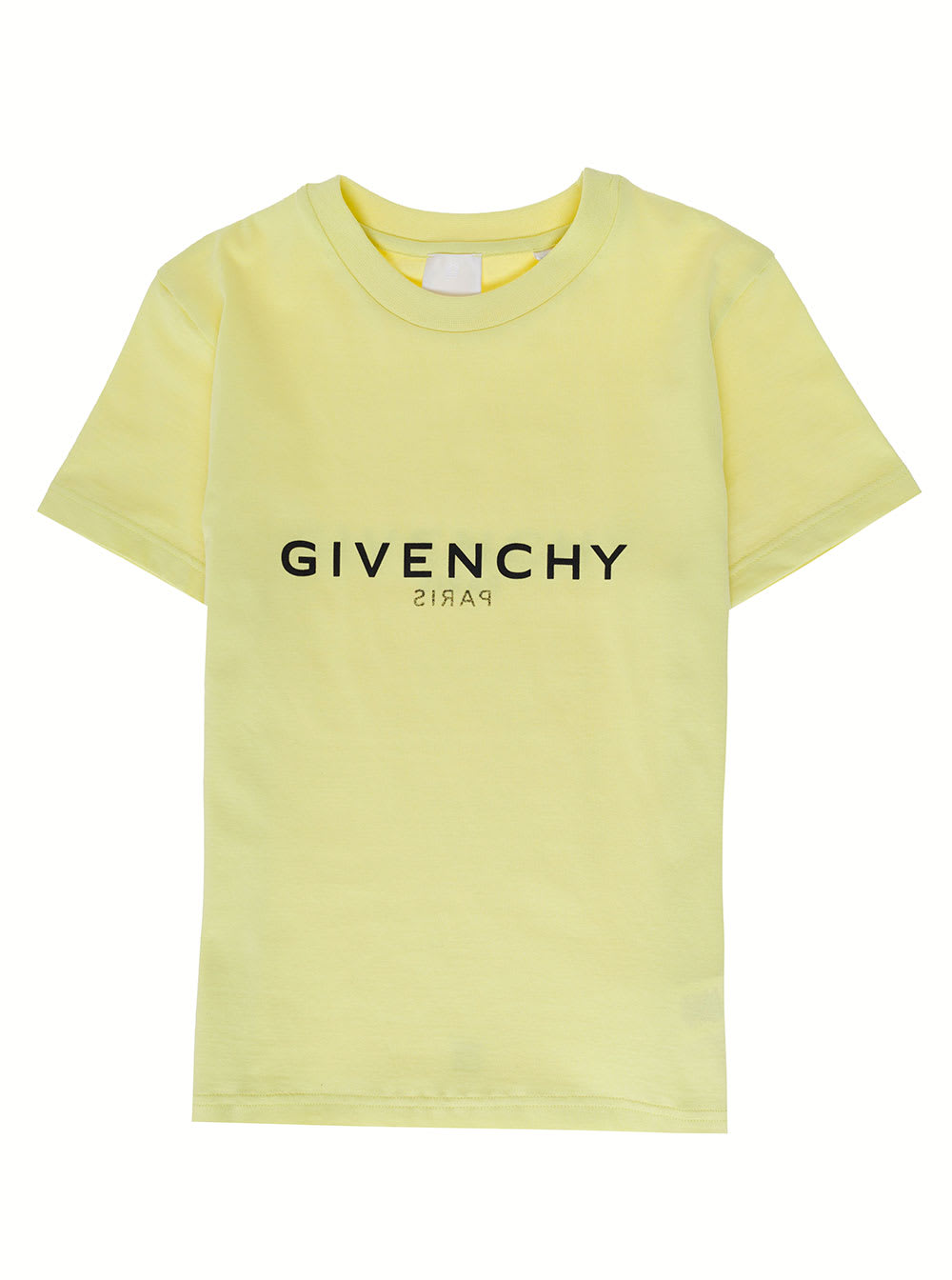 Givenchy Boy Cotton And Yellow T-shirt With Logo