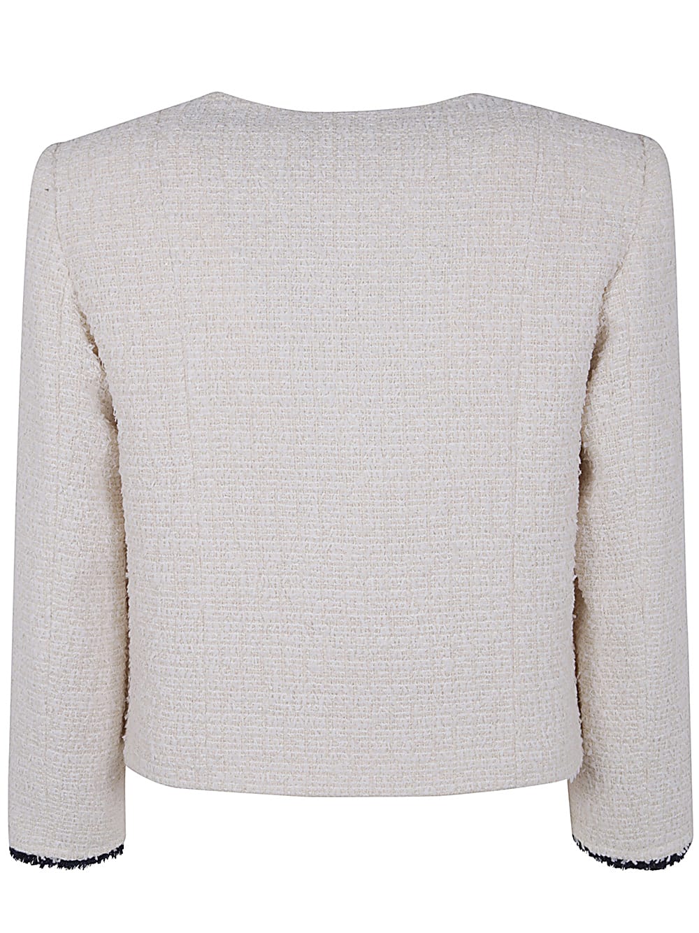 Shop Elisabetta Franchi Jacket In Butter Navy