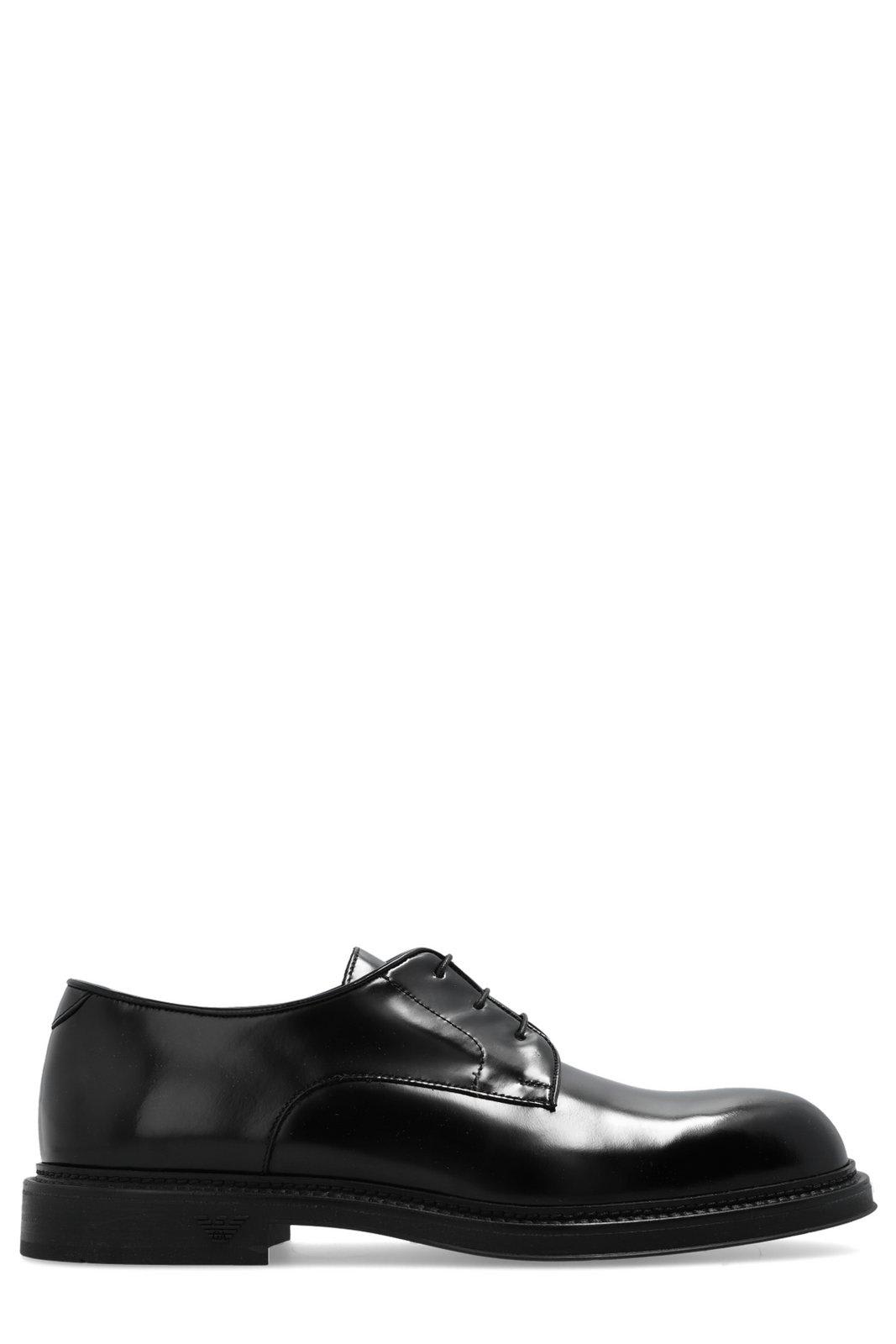 EMPORIO ARMANI LEATHER DERBY SHOES