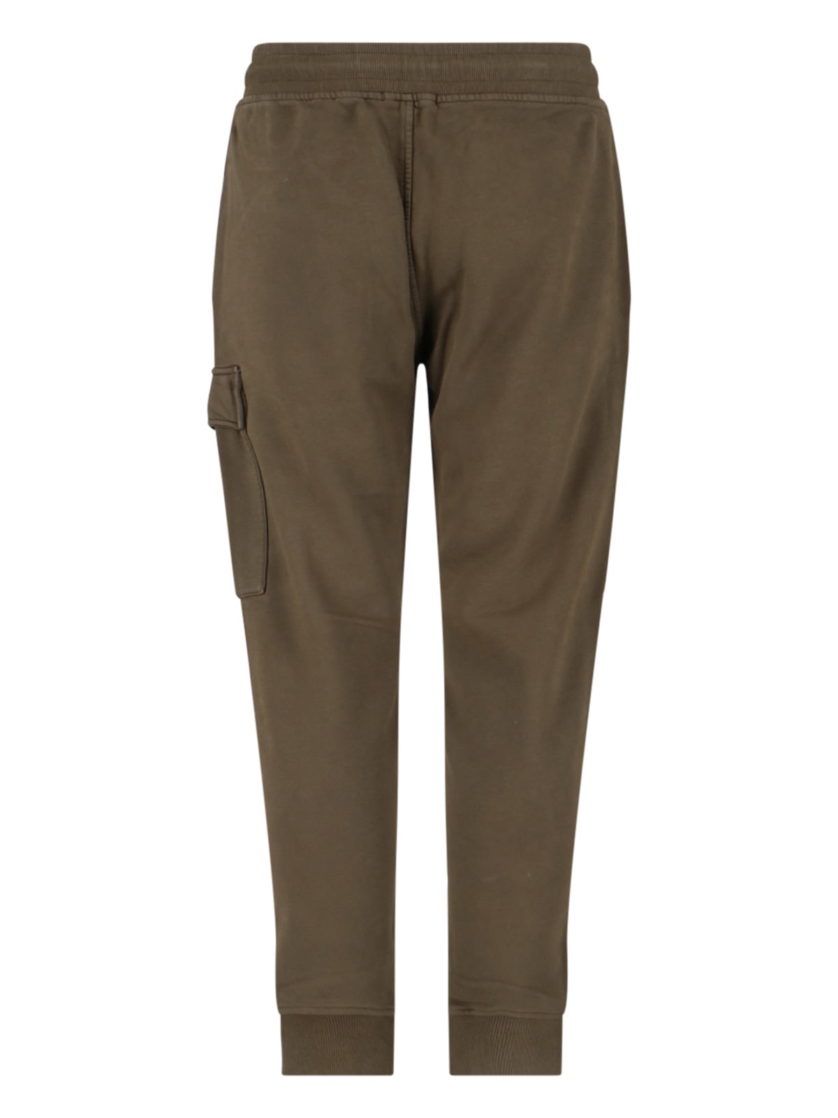 C.p. Company Cargo Pocket Drawstring Waist Ribbed Cuffs Trousers In Brown