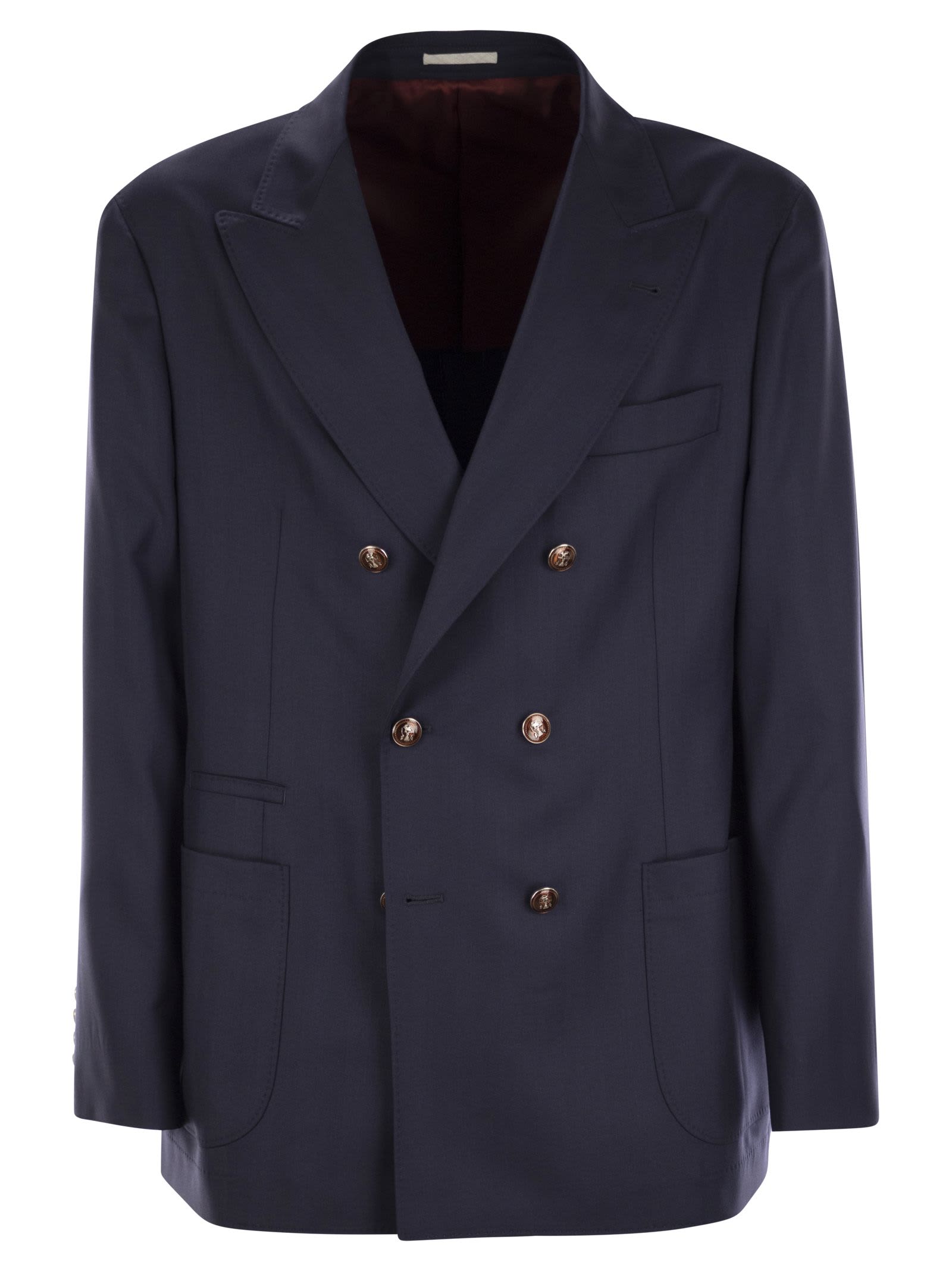 One-and-a-half-breasted Deconstructed Jacket In Virgin Wool