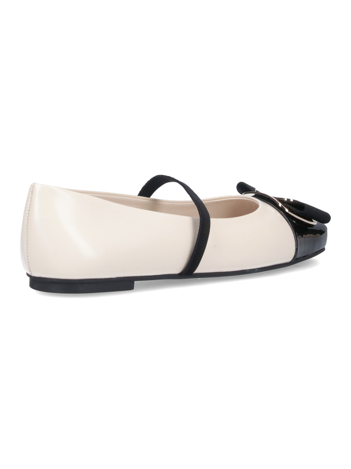 Shop Ferragamo Vara Ballet Flats In White