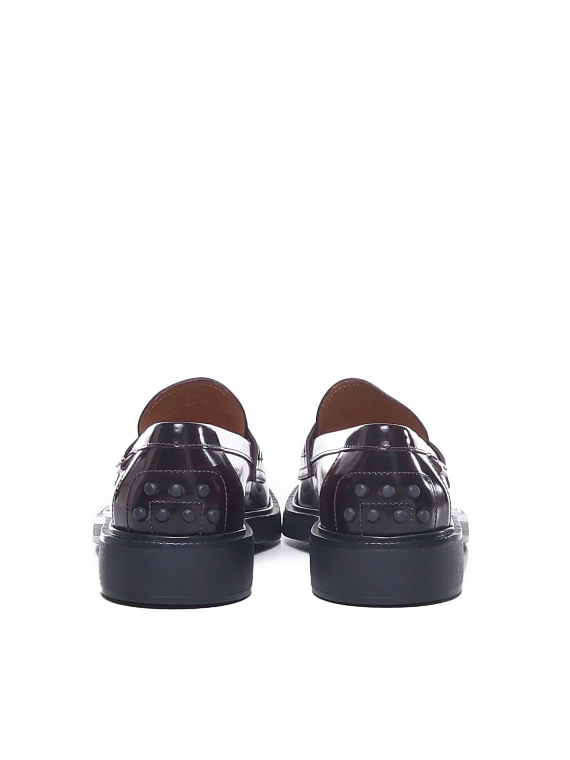 Shop Tod's Patent Leather Loafers In Mosto