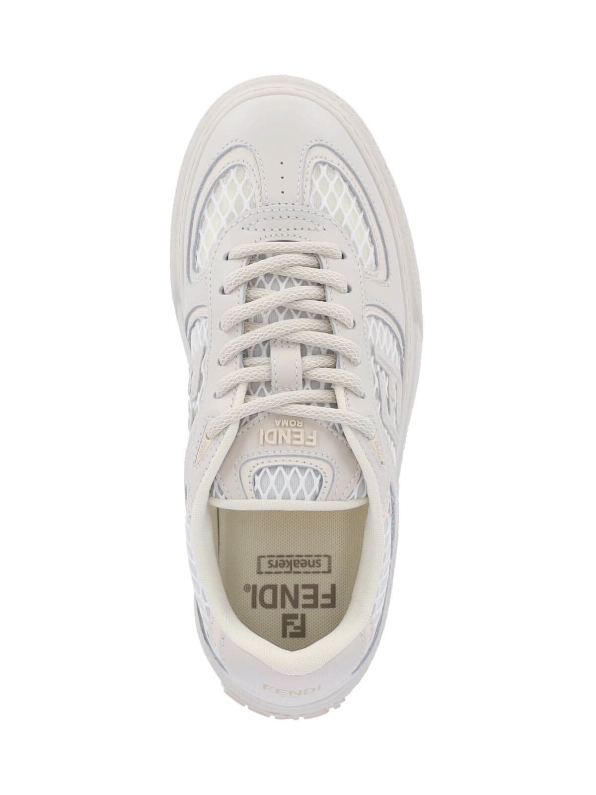 Fendi Match Platform Sneakers In White