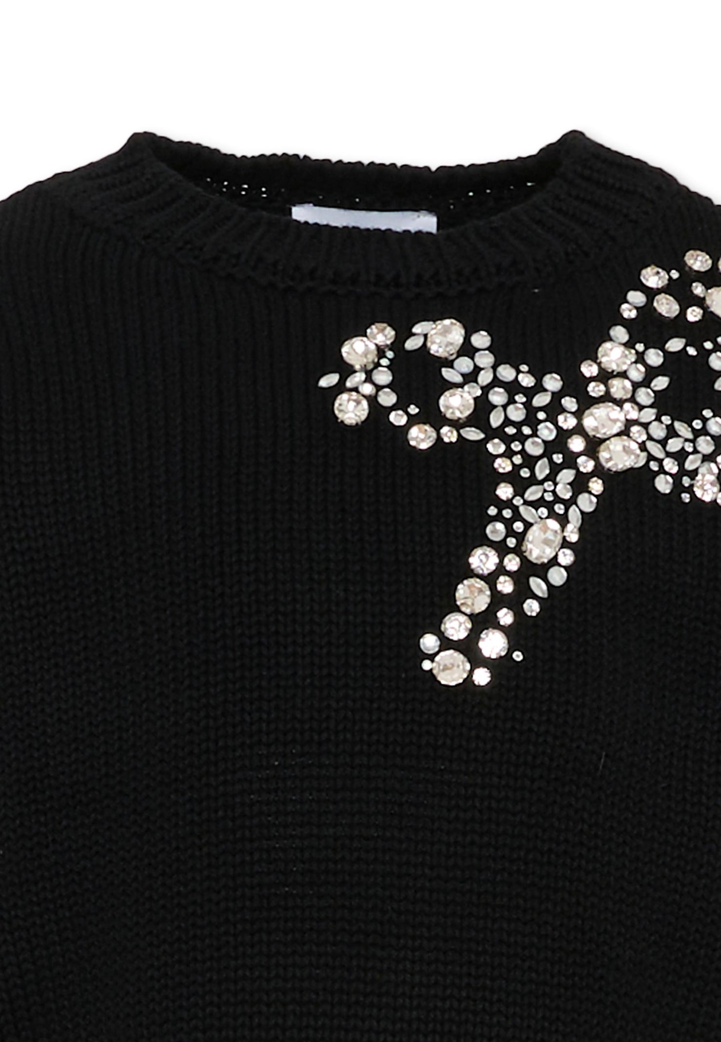 Marc Jacobs Black Sweater For Girl With Bow In Black