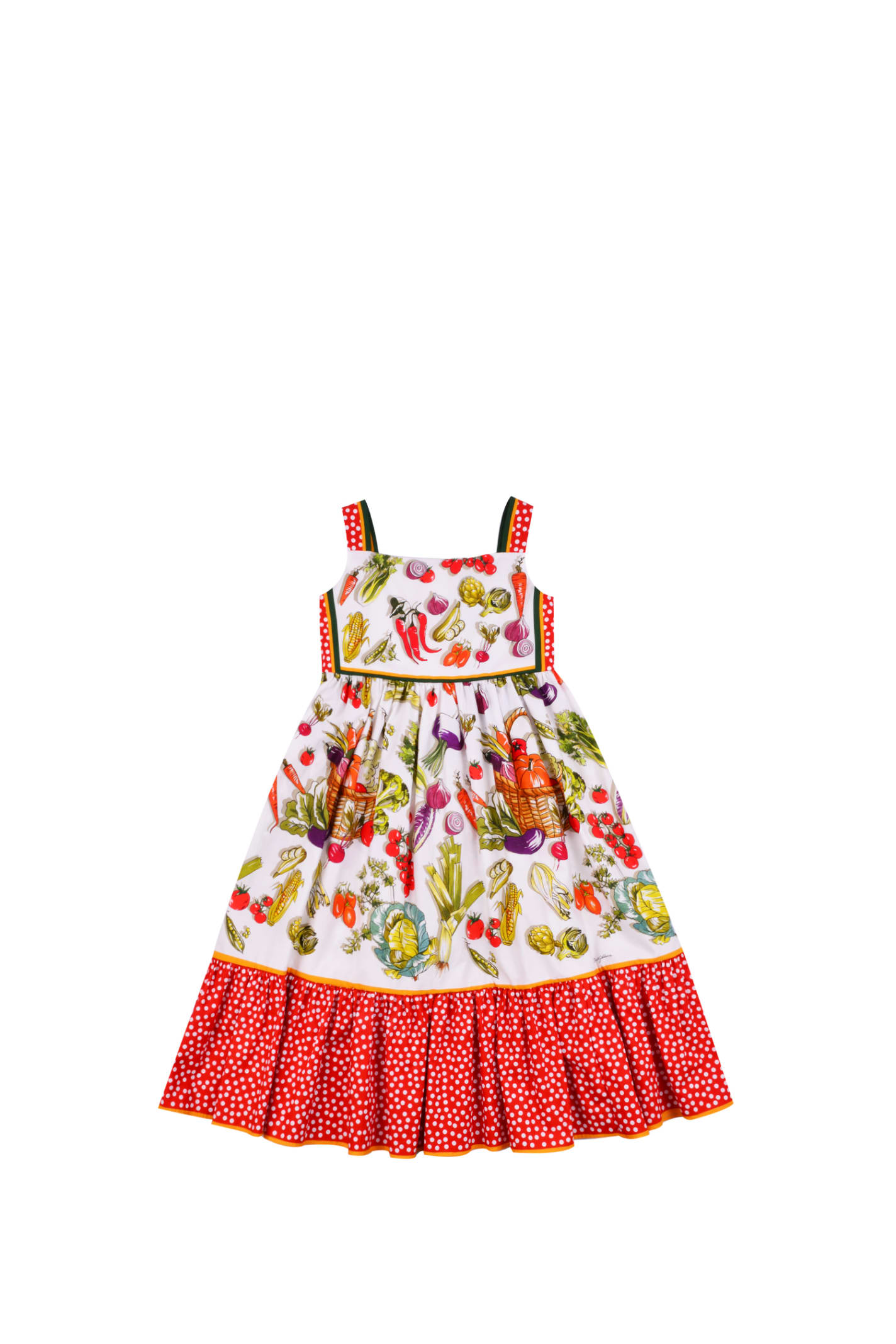 Dolce & Gabbana Vegetable Print Poplin Dress