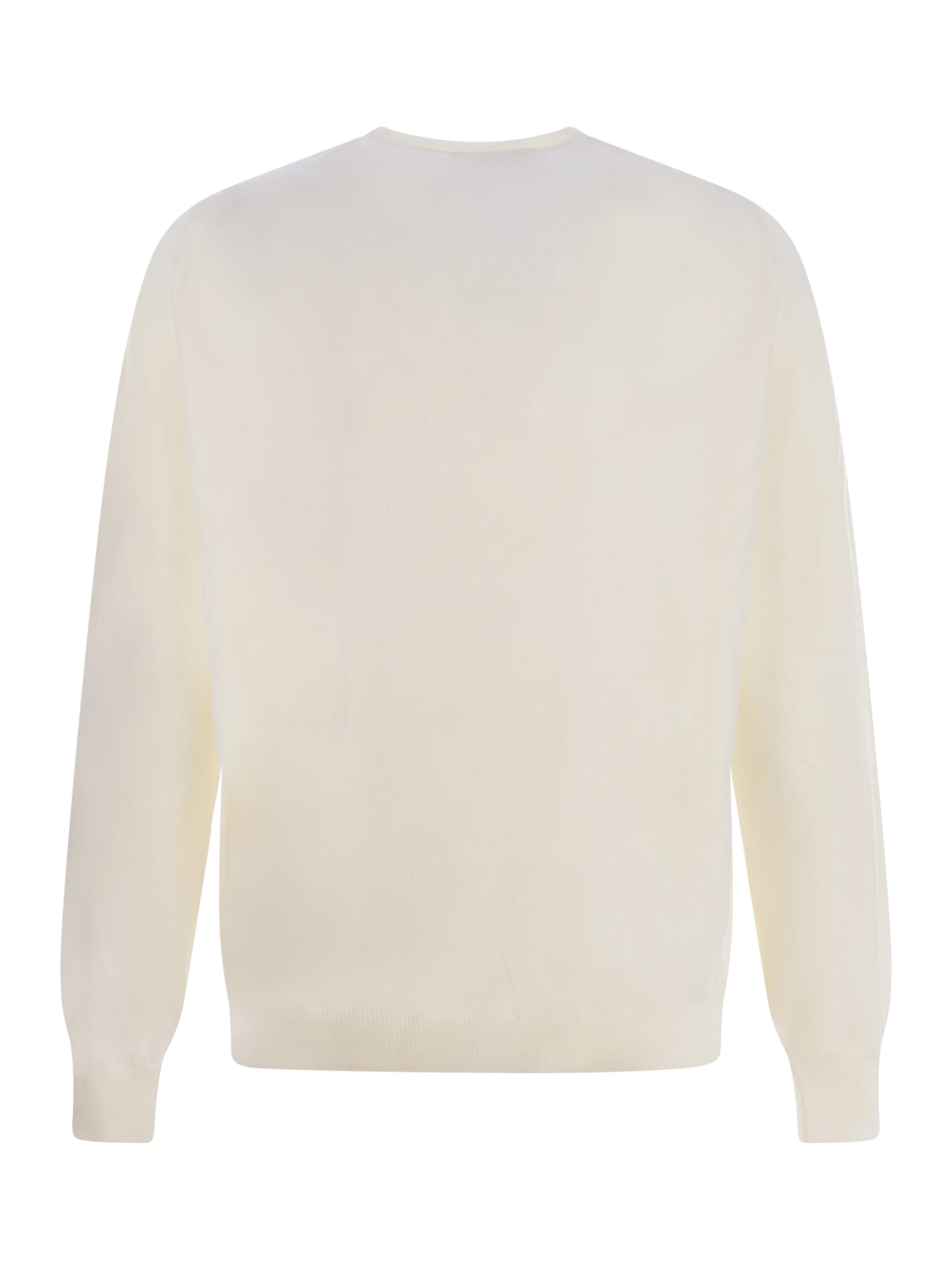 Shop Tagliatore Sweater  In Virgin Wool In Crema