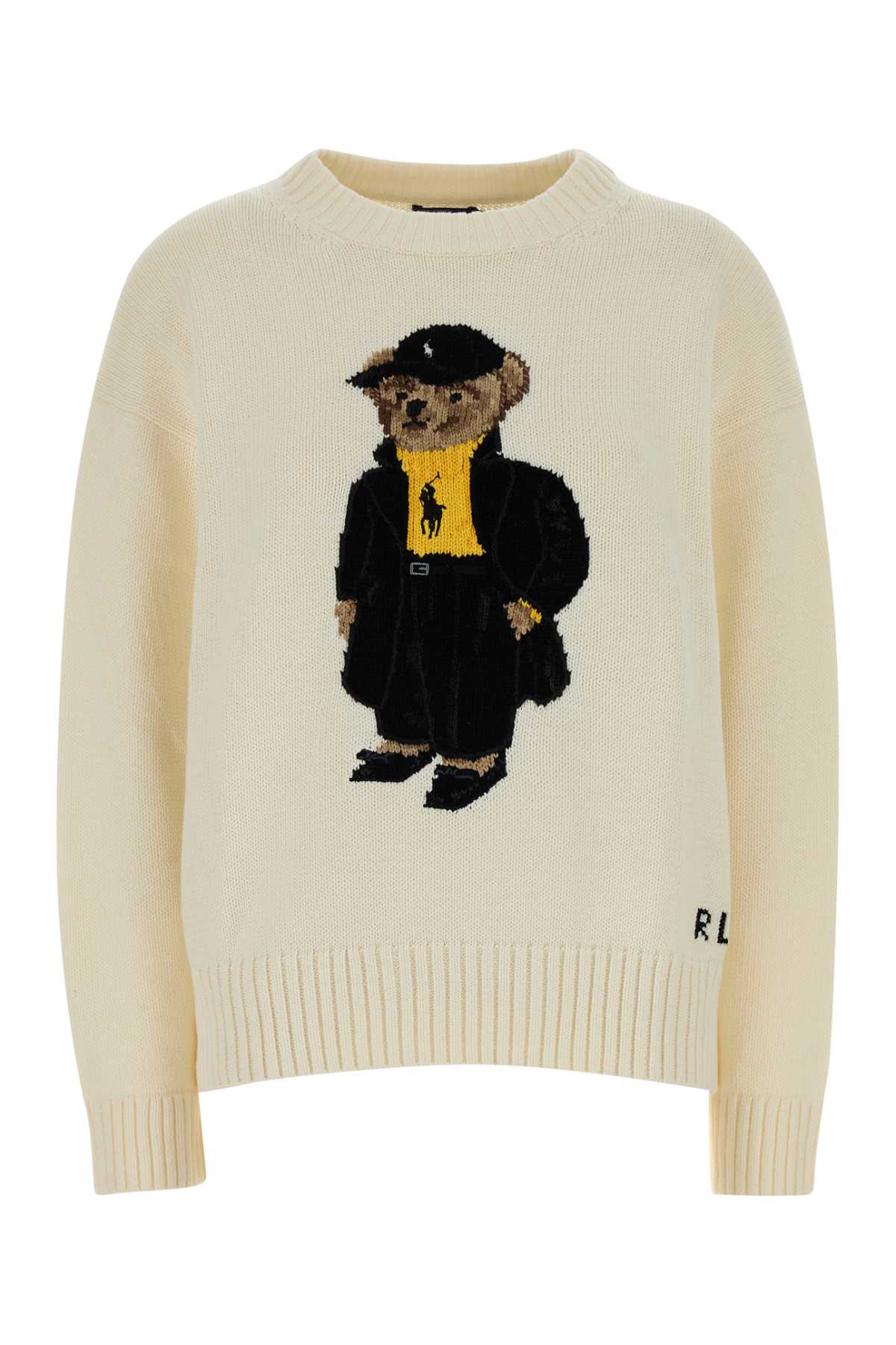 Polo Ralph Lauren Ivory Cotton Sweater In Neutral
