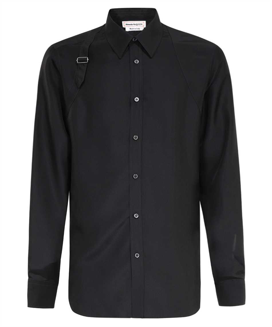 Shop Alexander Mcqueen Harness Silk Shirt In Black