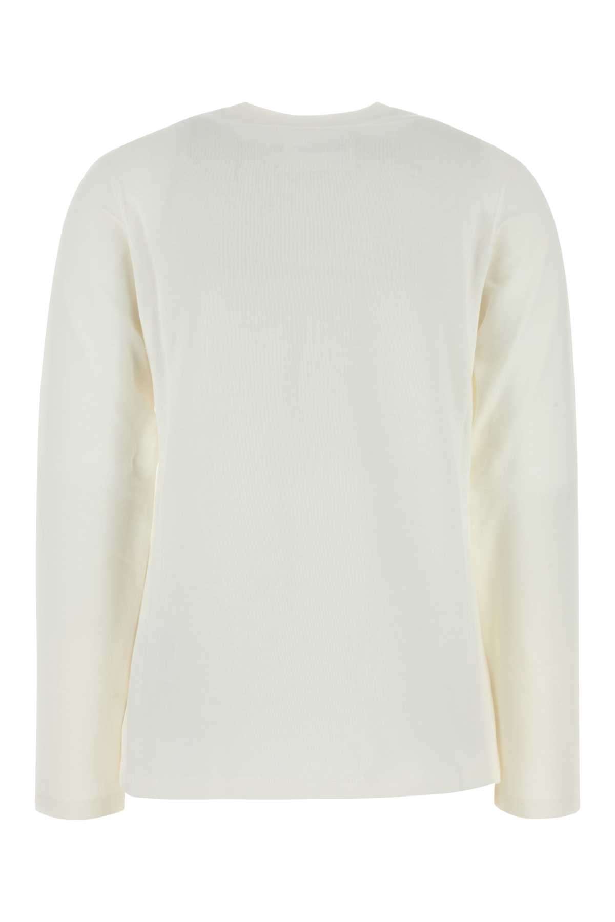 JIL SANDER WHITE COTTON T-SHIRT