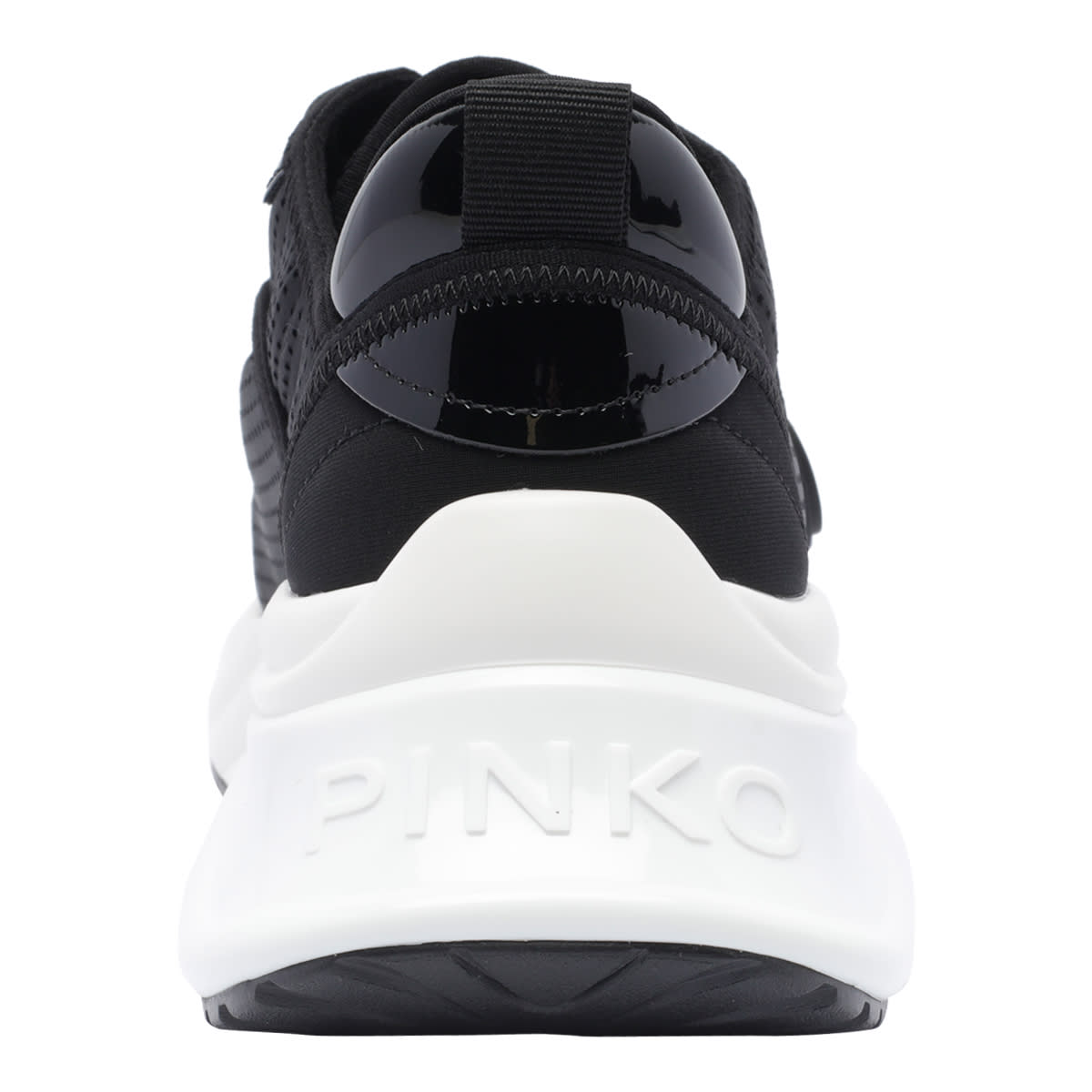 Pinko Wave Toe Perforated Sole Sneakers In Black
