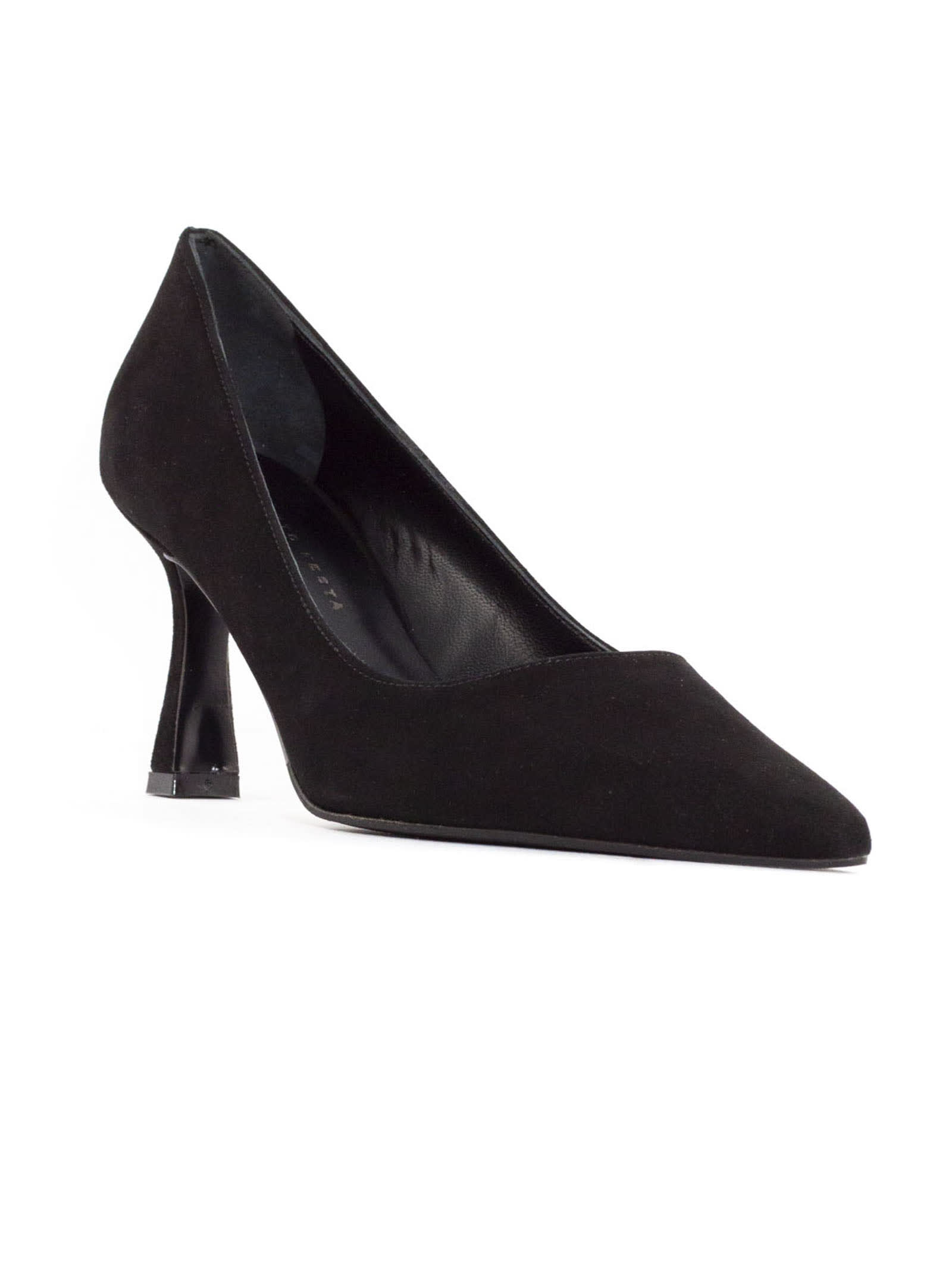 Shop Roberto Festa Black Suede Kate Pumps