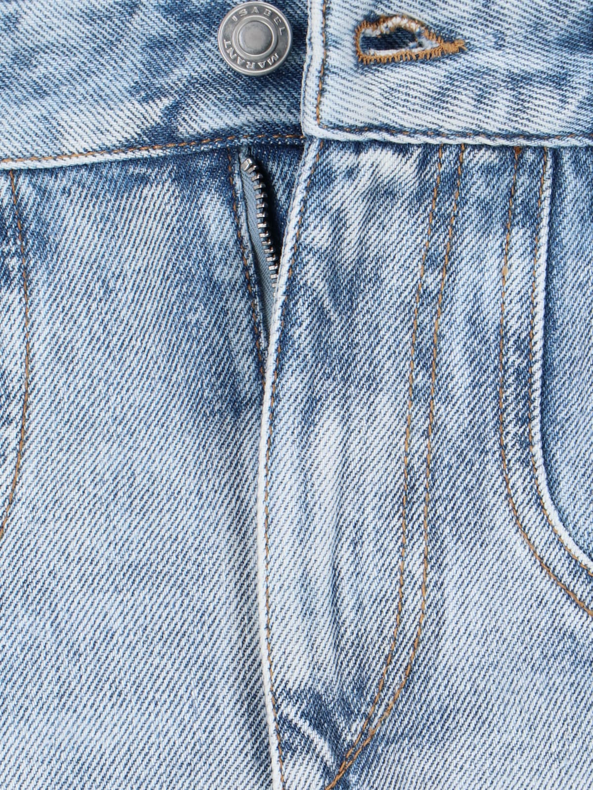 Shop Marant Etoile Straight Jeans In Light Blue