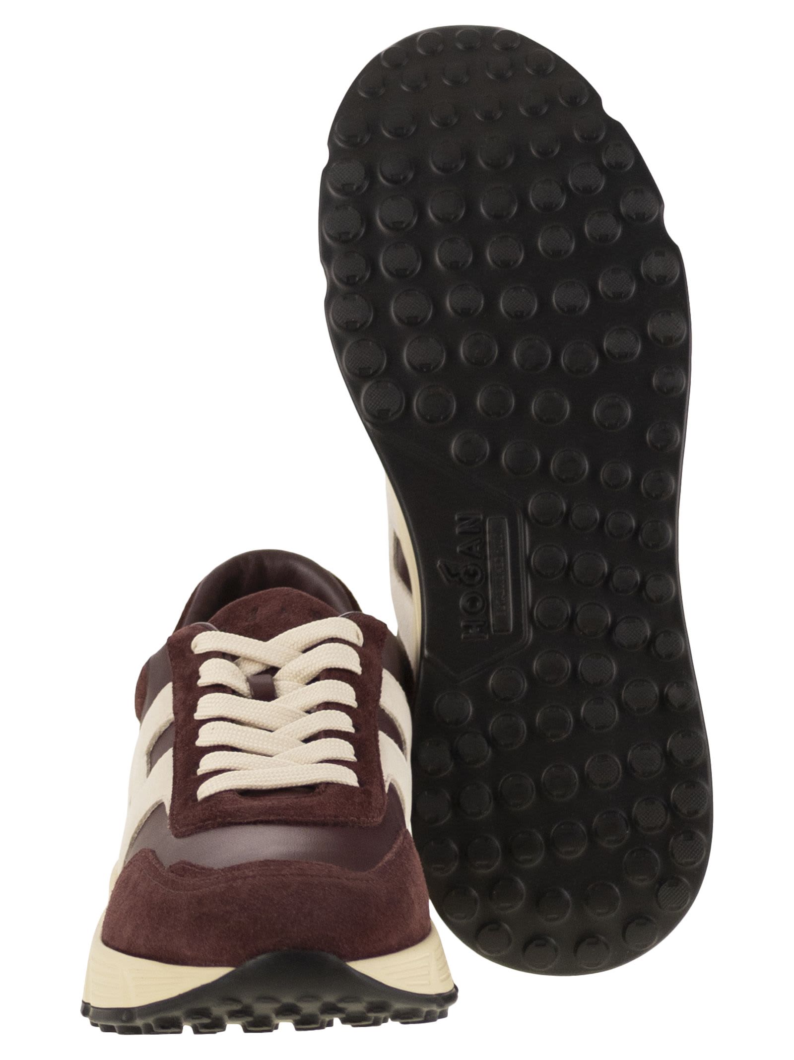 Hogan Hyperlight Suede Trainers In Brown