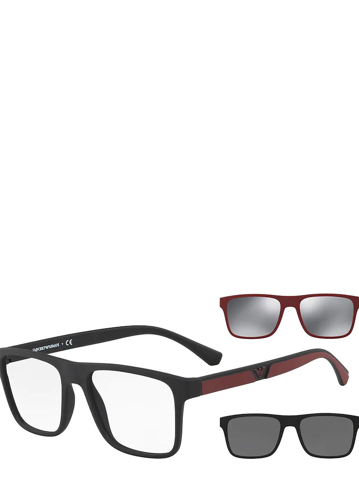 Emporio Armani Inverted Trapezoidal Full-frame Glasses In 50421w