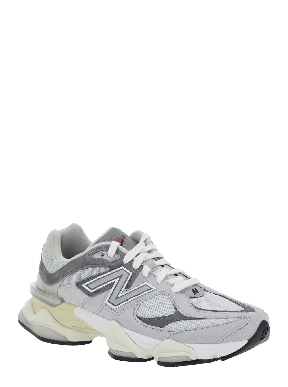 New Balance Grey Low Top Sneakers With Logo Detail On The Side In Suede And Tech Fabric Man In Gray