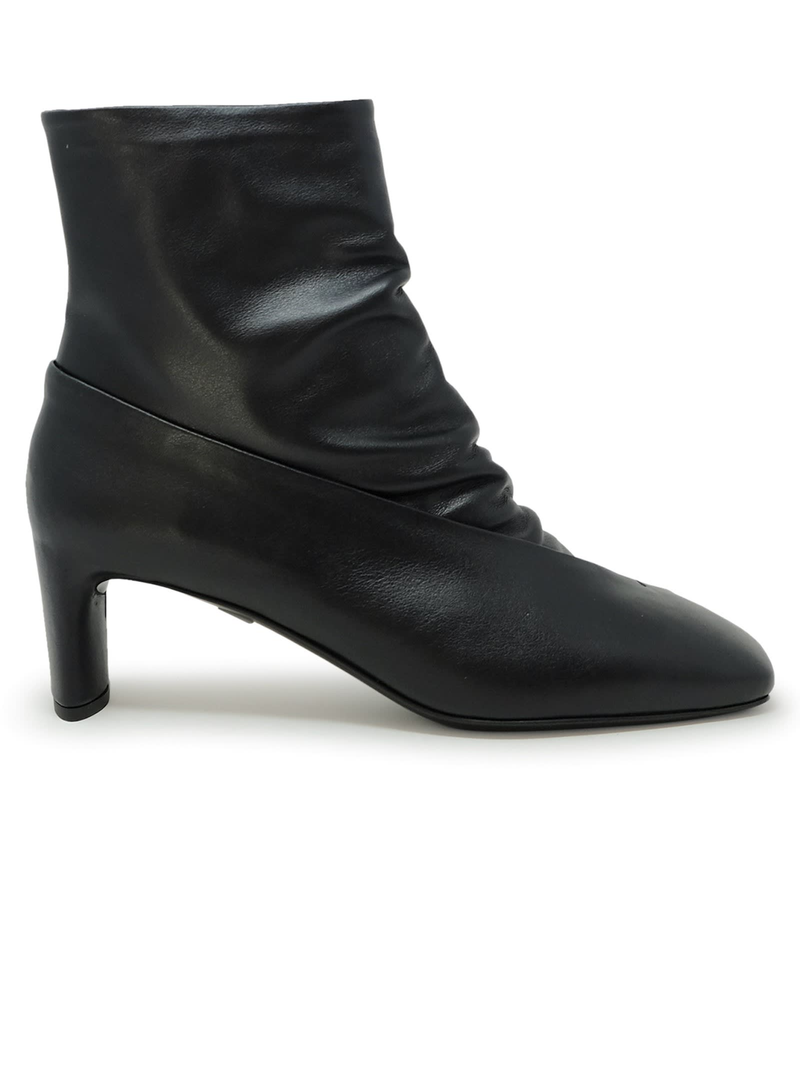 Roberto Del Carlo Black Leather Ankle Boots