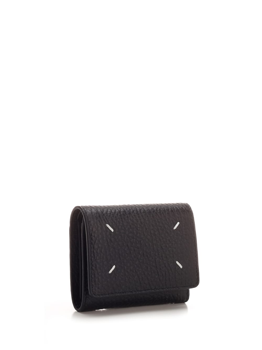 Shop Maison Margiela Black Trifold Wallet