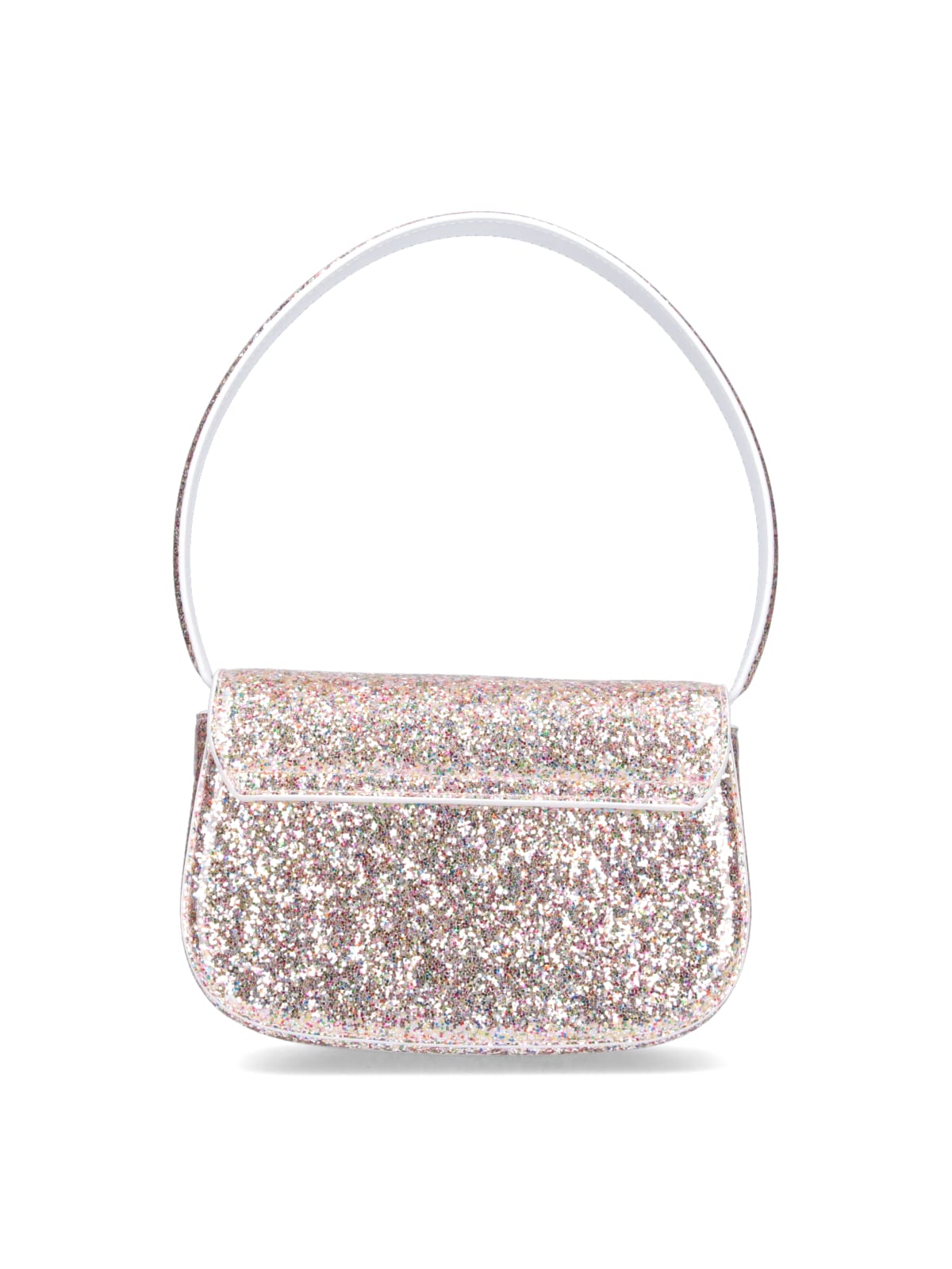 Diesel Glitter Top Handle Shoulder Bag In White