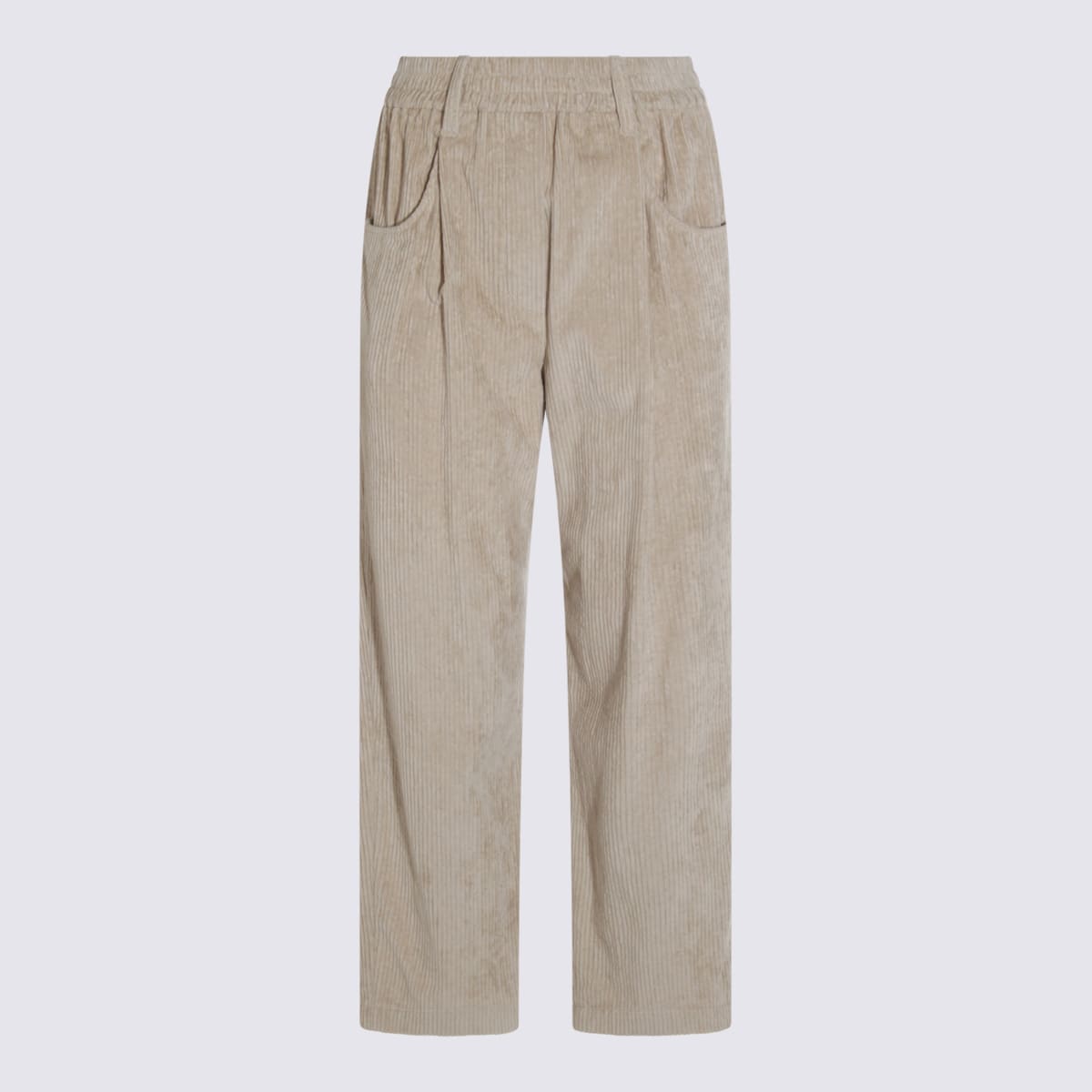 Brunello Cucinelli Beige Cotton Pants